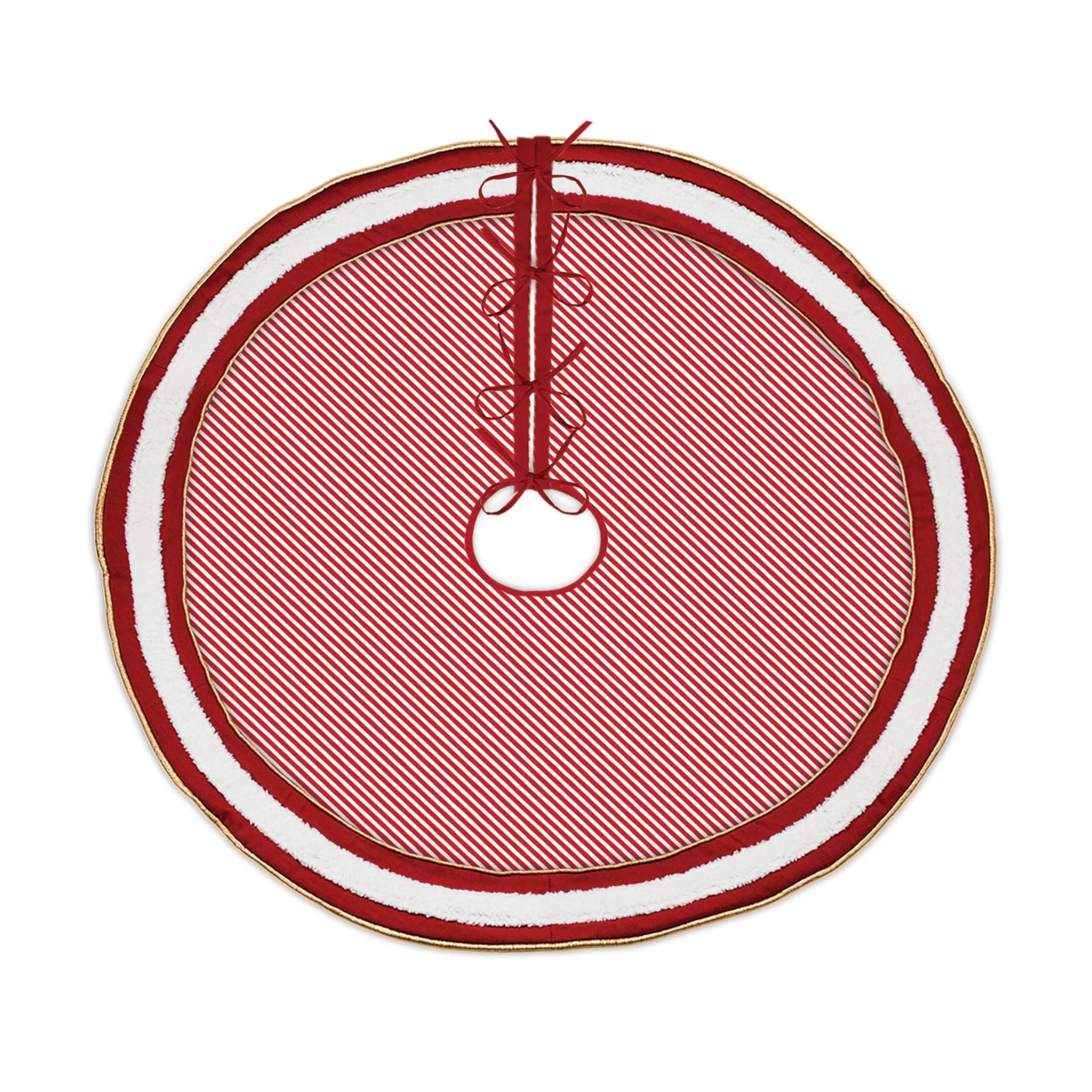 Peppermint Striped Tree Skirt 48"D