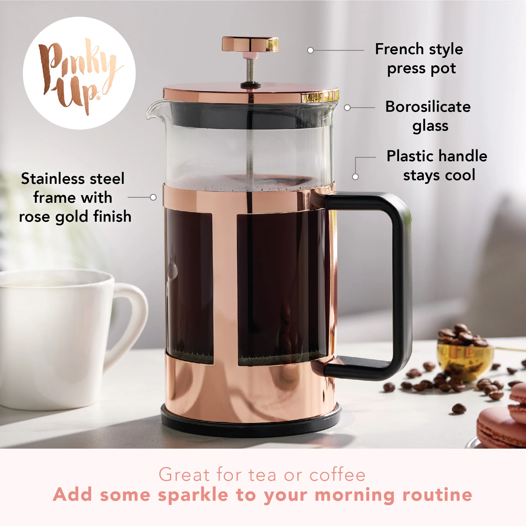 Piper™ rose gold press pot - Image 4