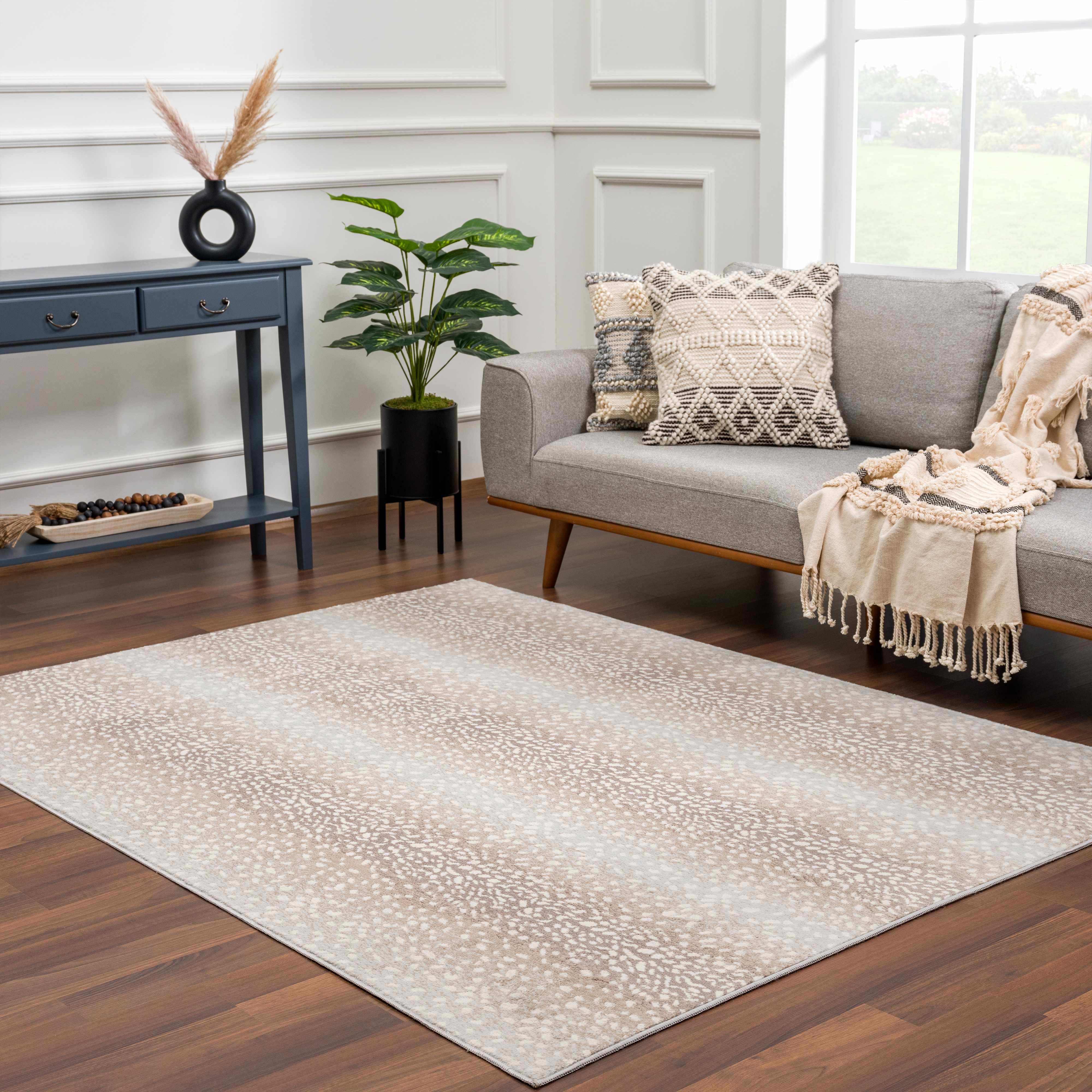 Pointblank Tan Leopard Print Rug - Image 4
