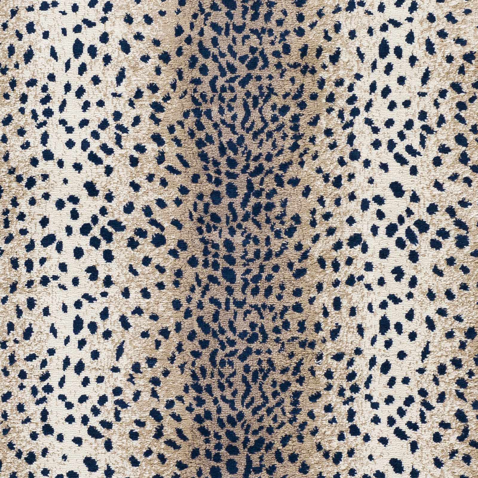 Pointblank Tan & Navy Leopard Print Area Rug - Image 5