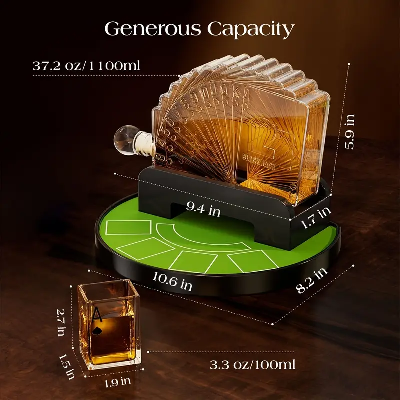 Poker Night Whiskey Decanter Set - Image 5