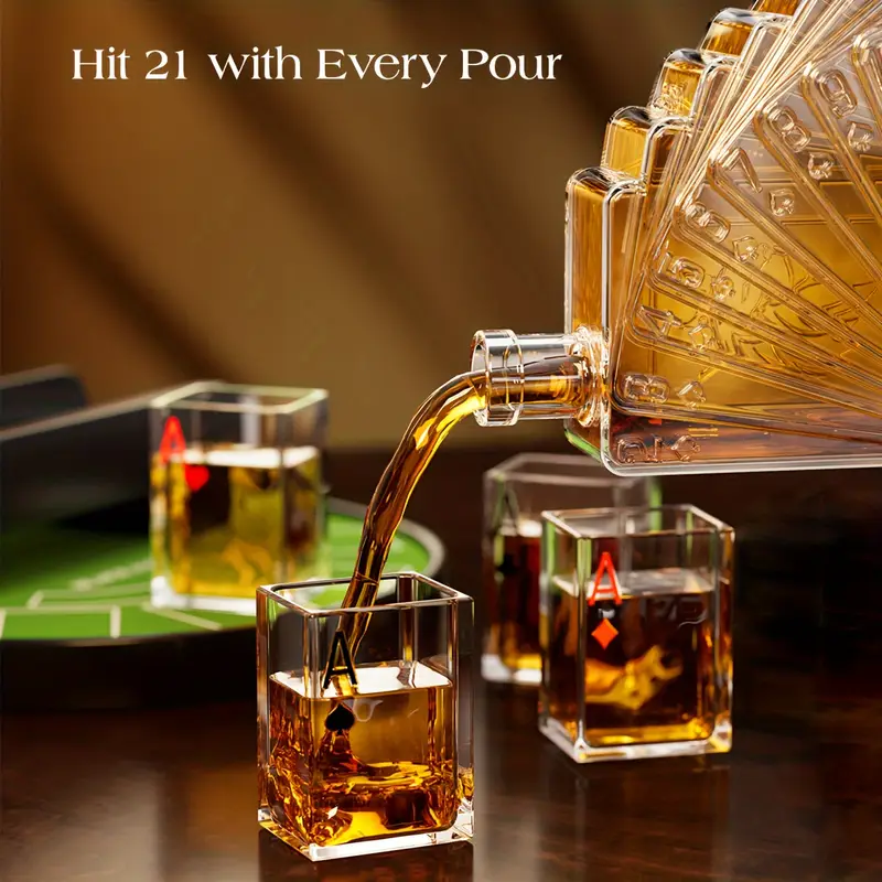 Poker Night Whiskey Decanter Set - Image 6