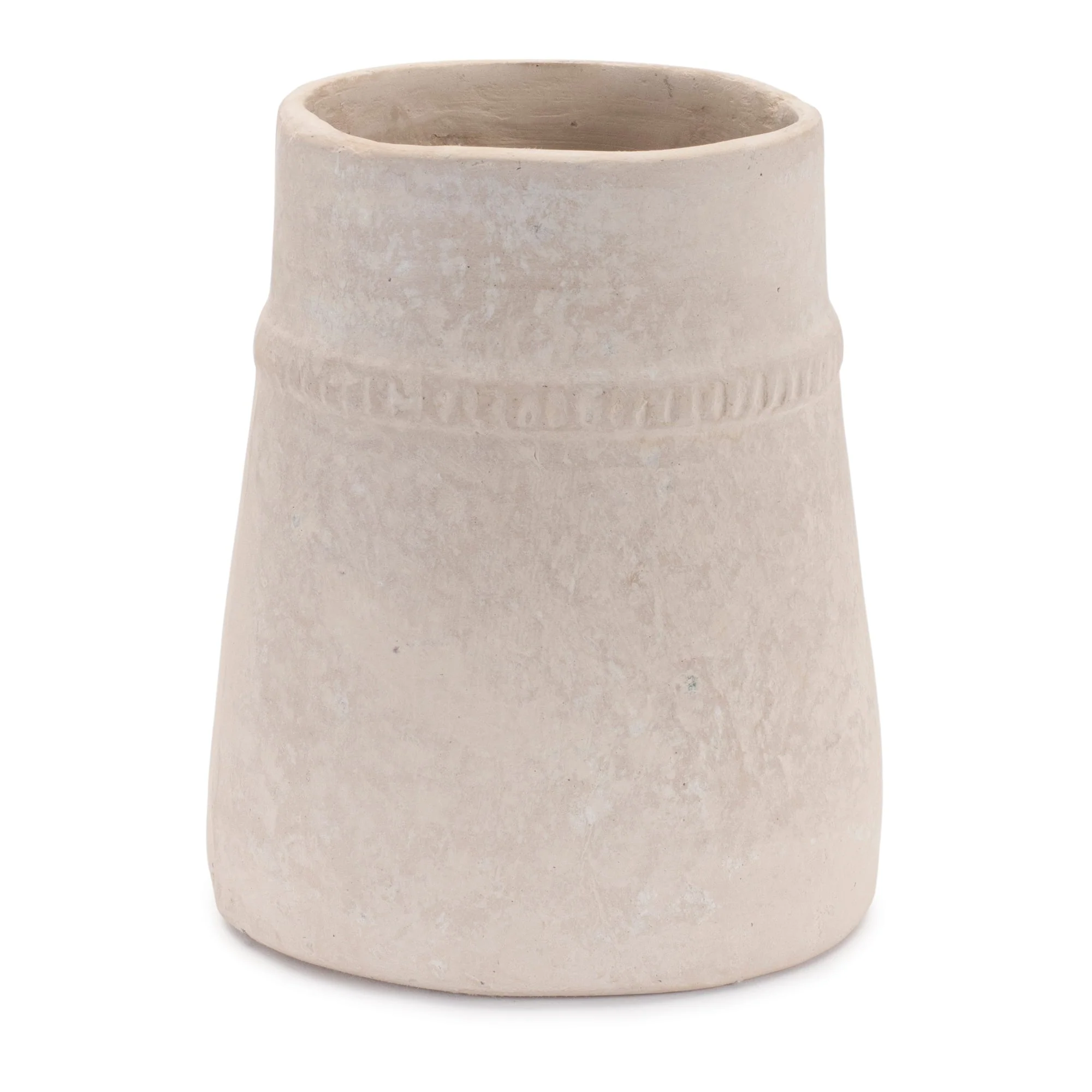 Recycled paper chalk vase 6.5"h
