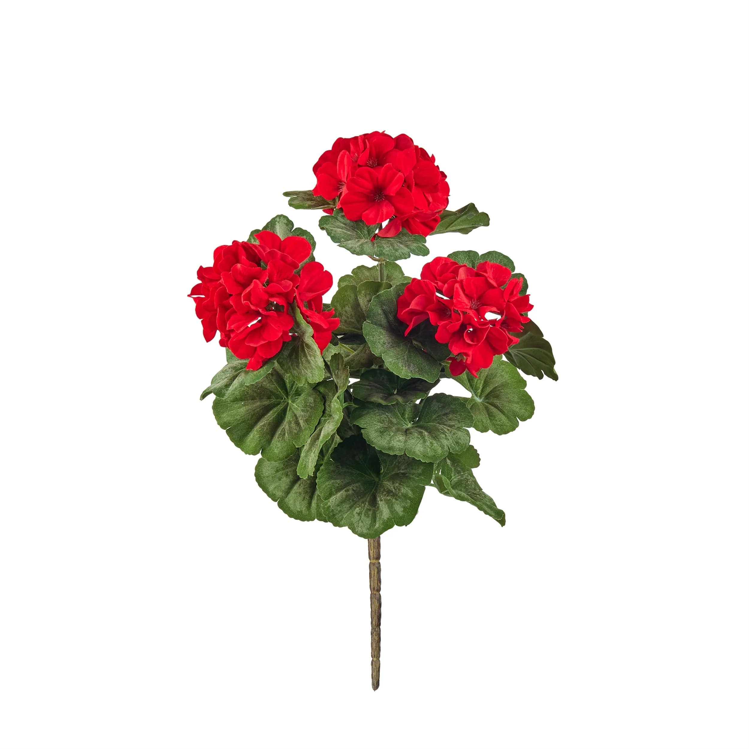 Red Geranium Floral Bush (Set of 2) - Image 2