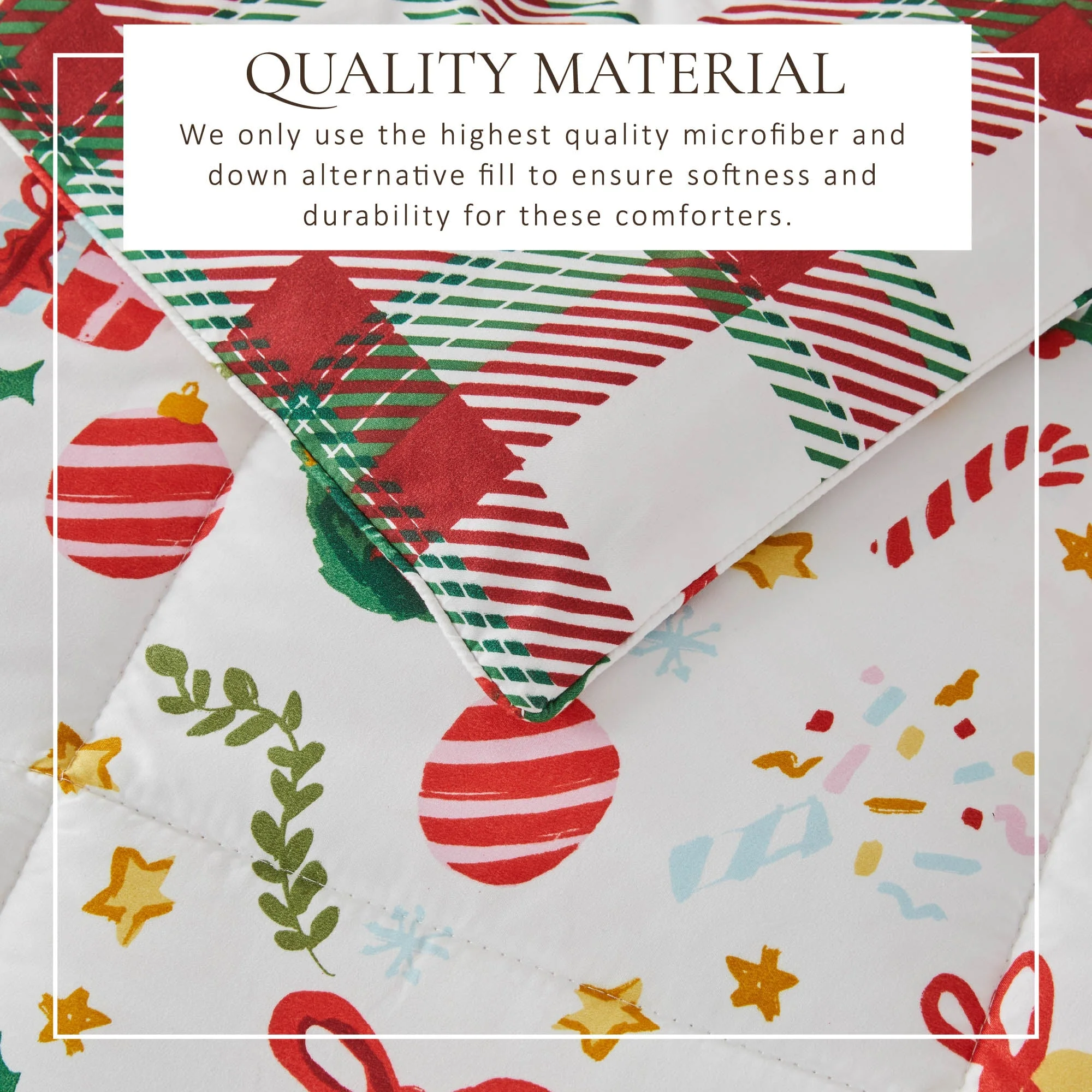 Reversible Christmas Comforter and Sham Set - Holiday / Lodge Odette Collection - Image 63