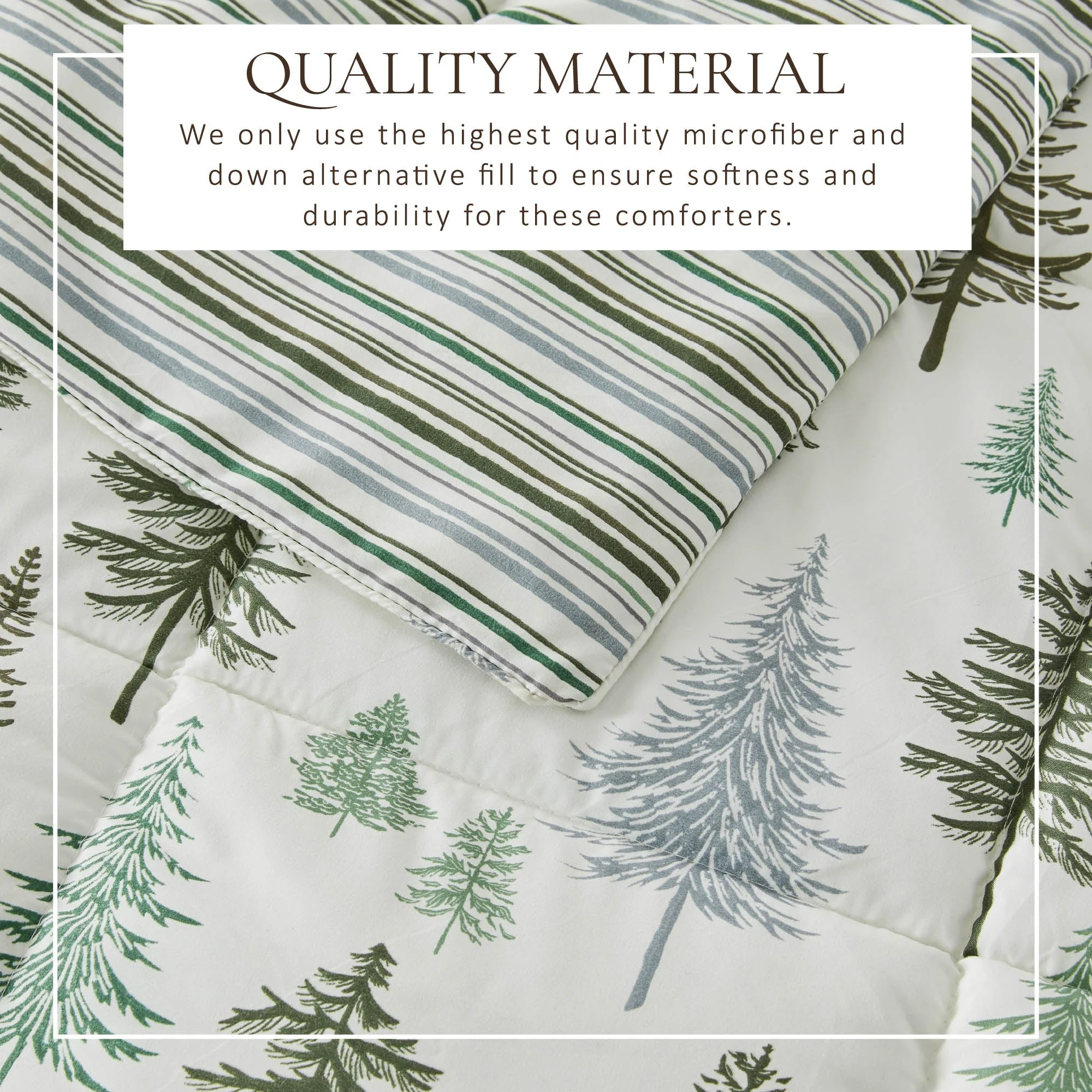 Reversible Christmas Comforter and Sham Set - Holiday / Lodge Odette Collection - Image 68