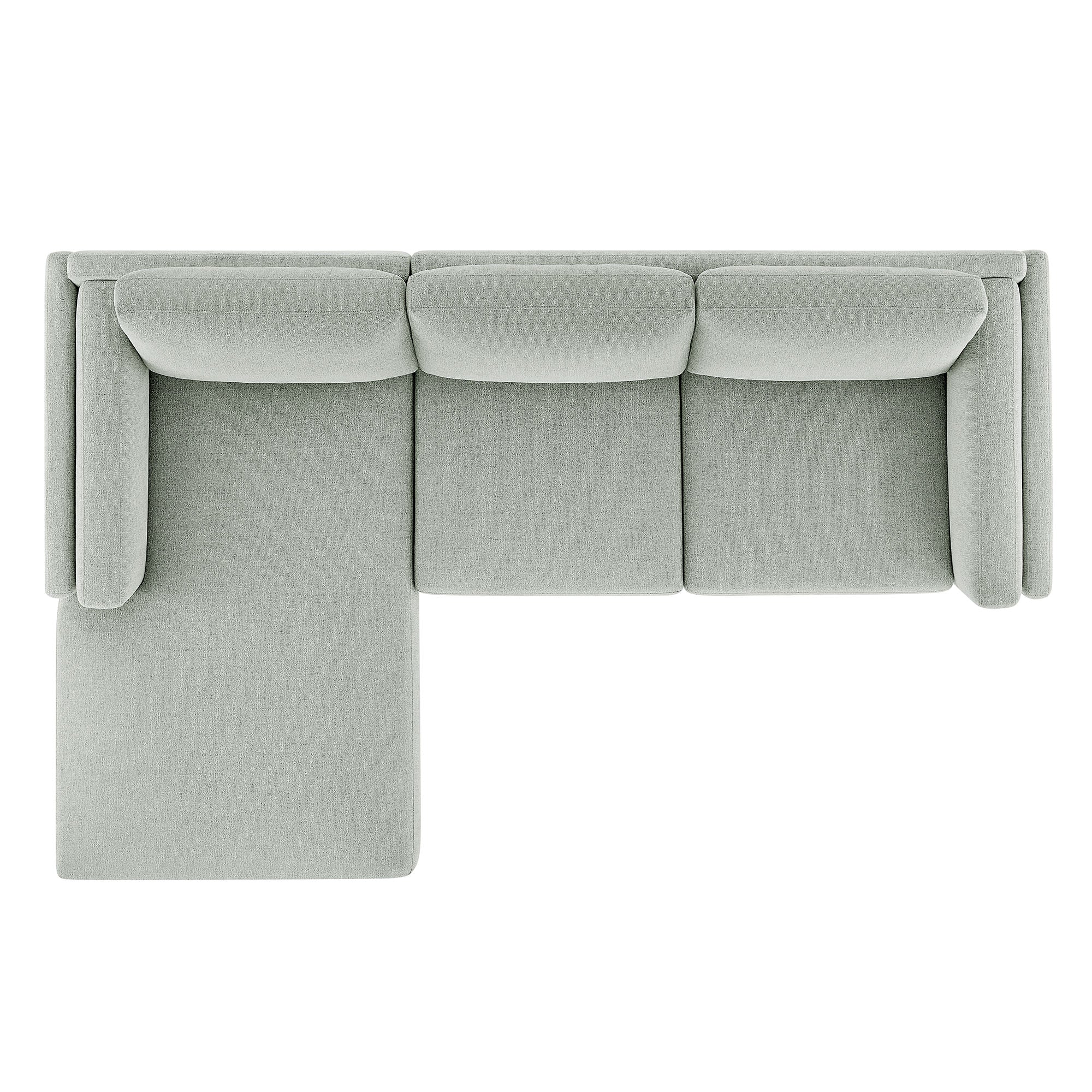 Roscoe Left-Facing Fabric Sectional Sofa with Chaise by Modway - Image 15