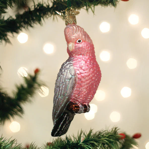 Rose-breasted Cockatoo Ornament 5.25x2.5x2 Inches