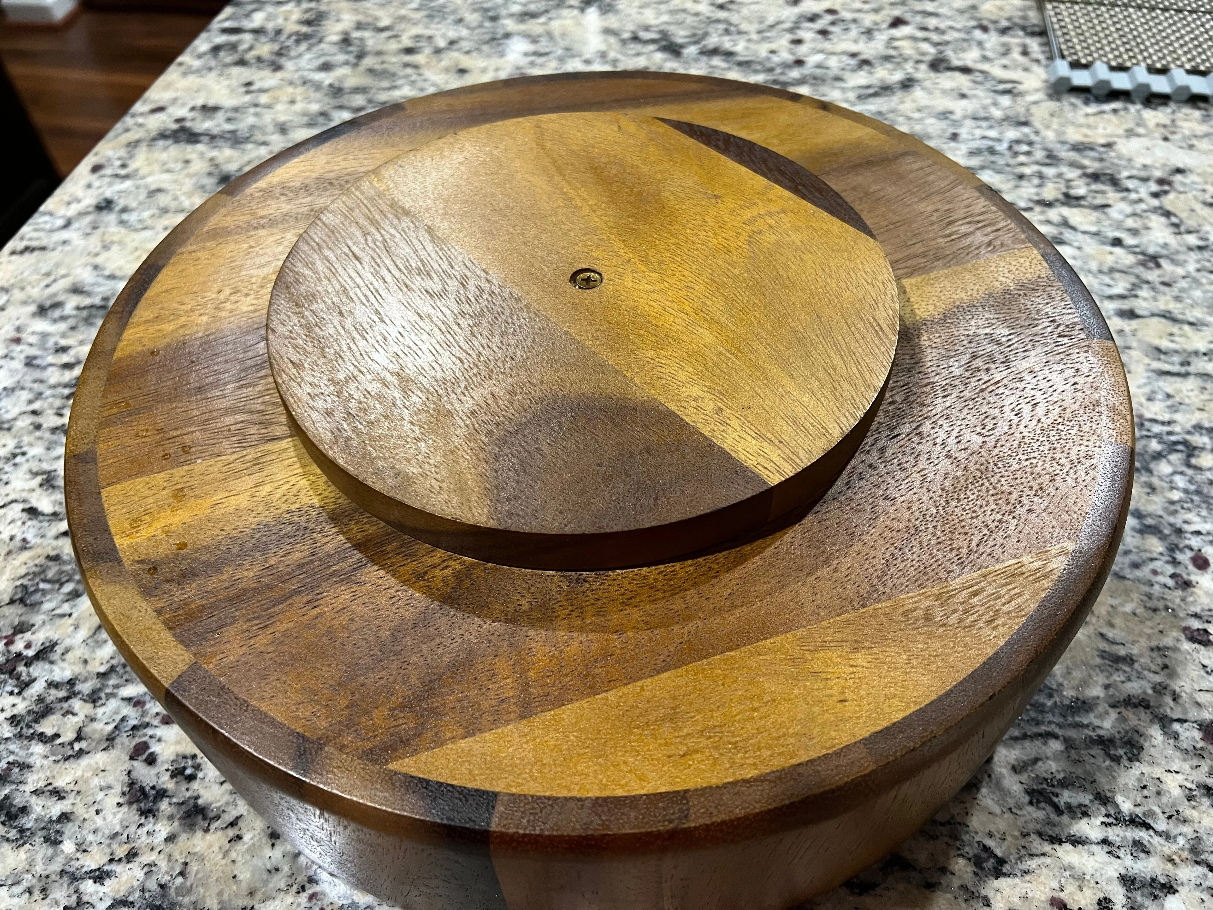 Rotating Lazy Susan Divided Round Tray - Image 5