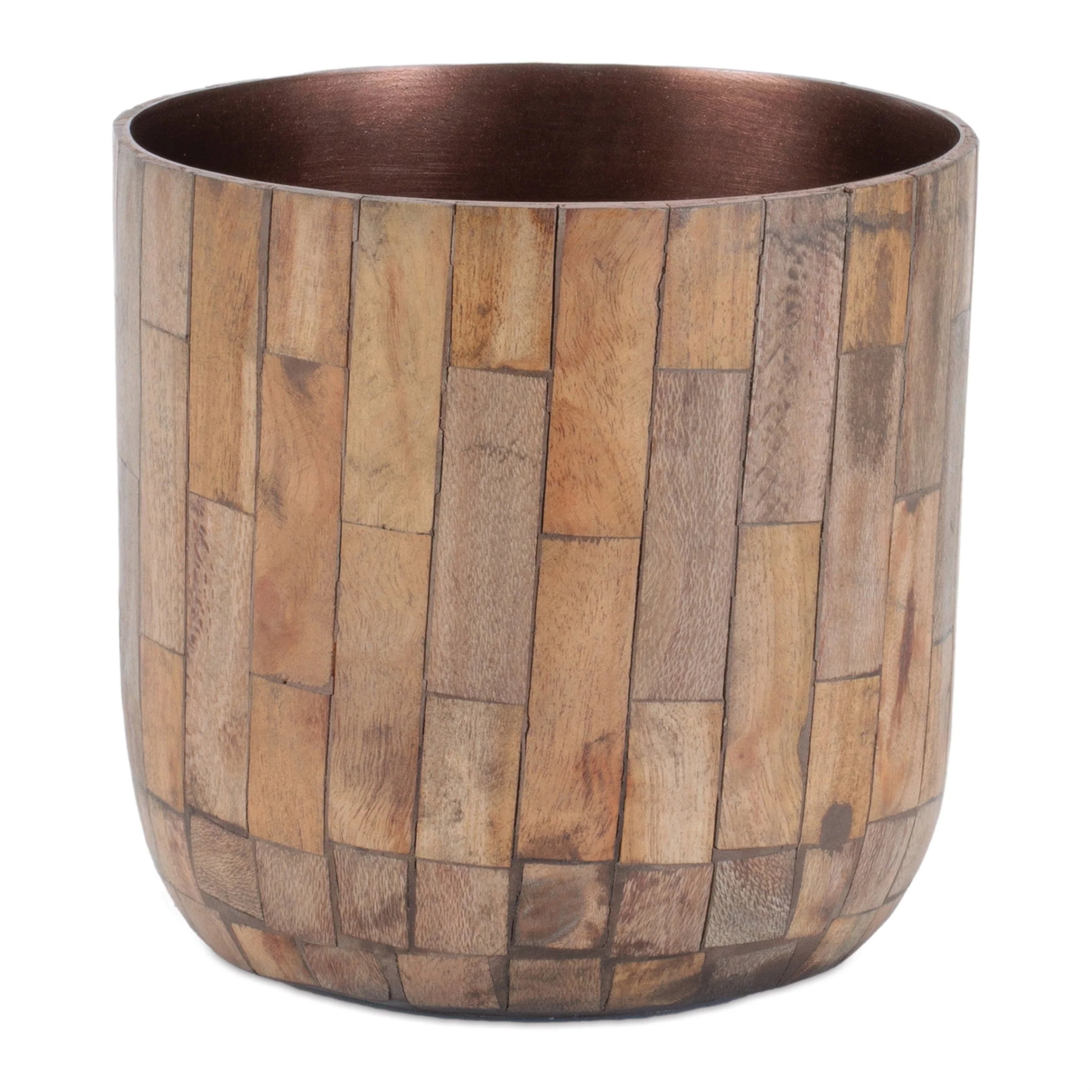 Round Wooden Planter (Set of 2) - Image 2