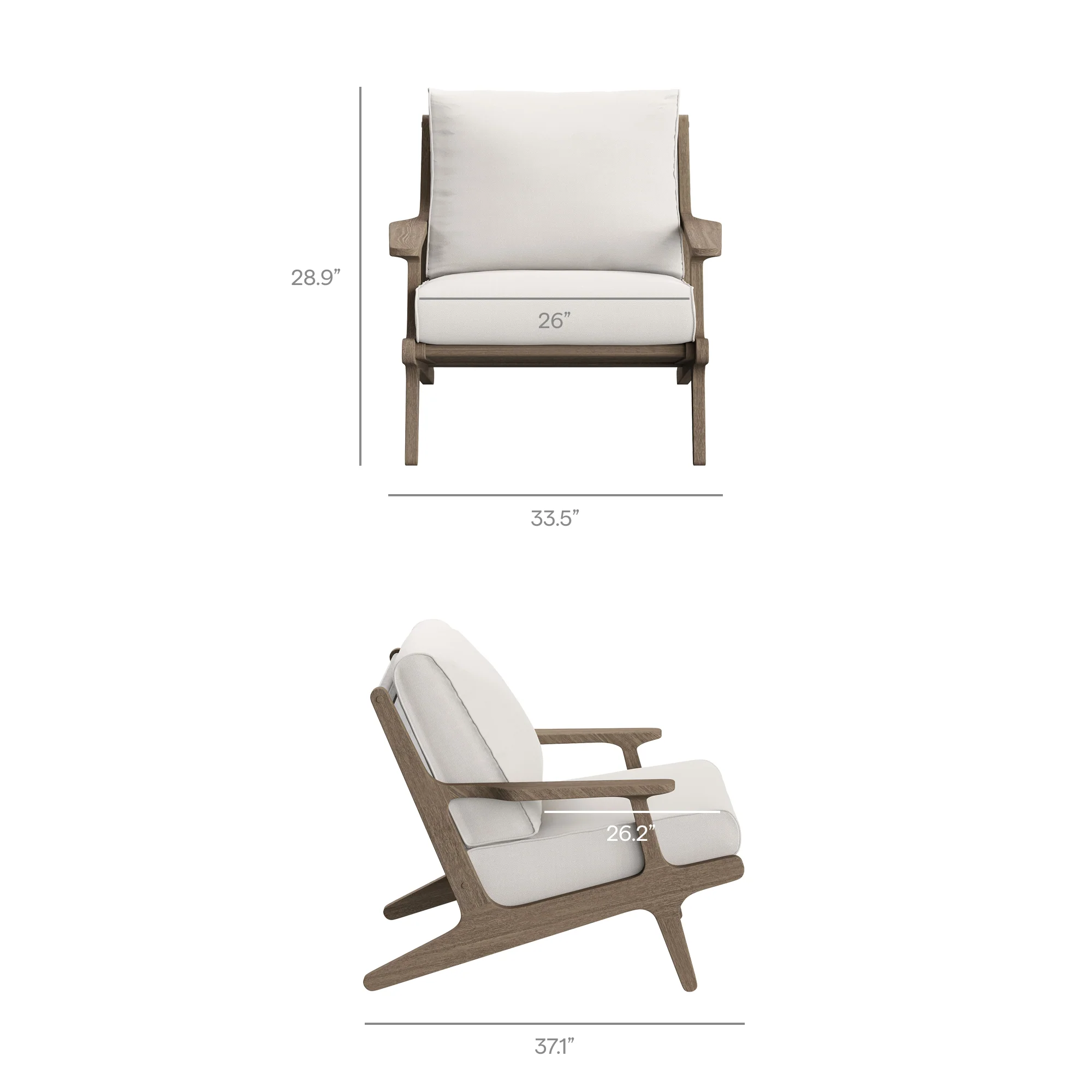Saratoga 5-Piece Outdoor Patio Teak Wood Furniture Set by Modway - Image 4