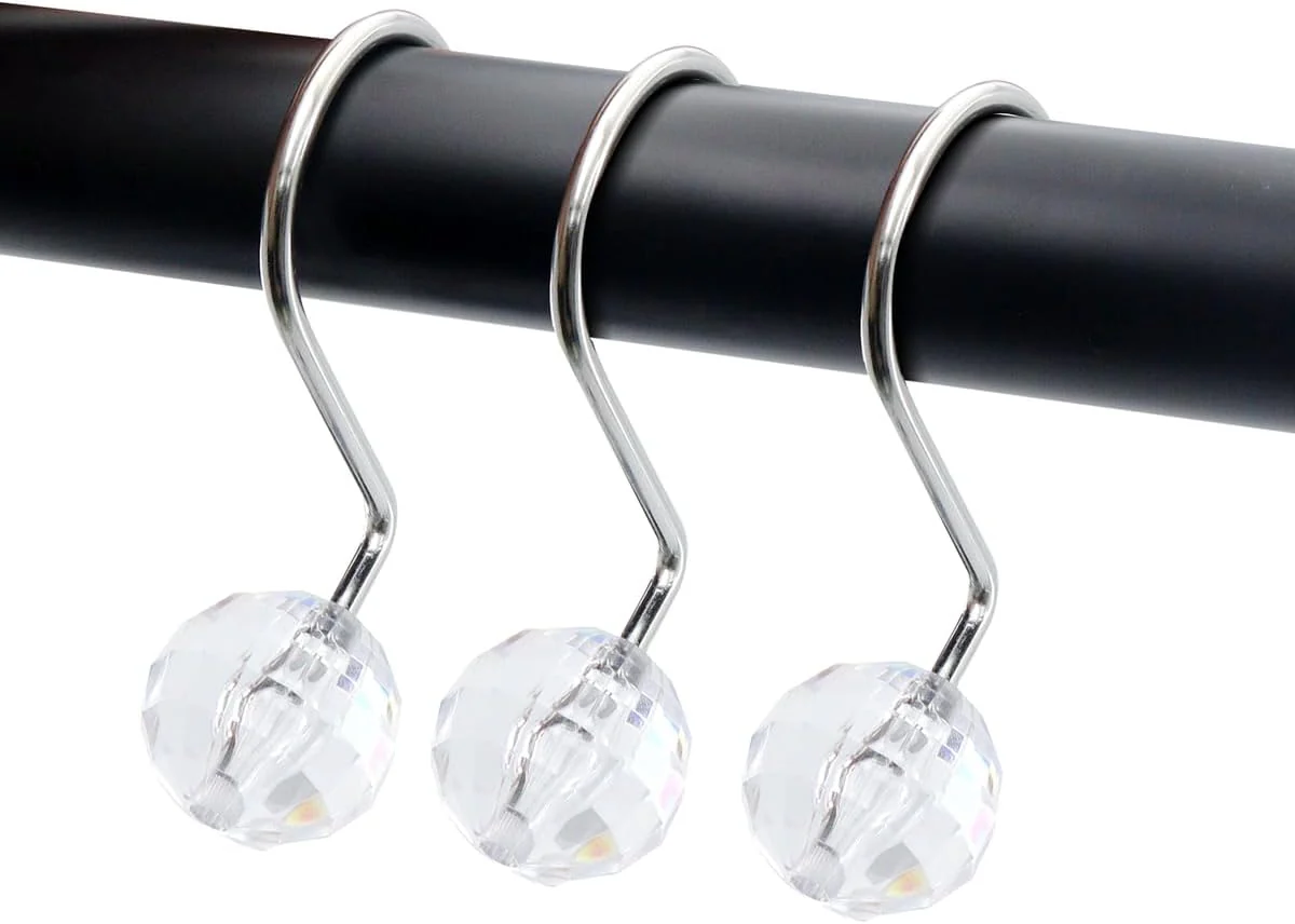 Set of 12 Rust Resistant Shower Curtain Hooks - 6 Designs! - Image 20