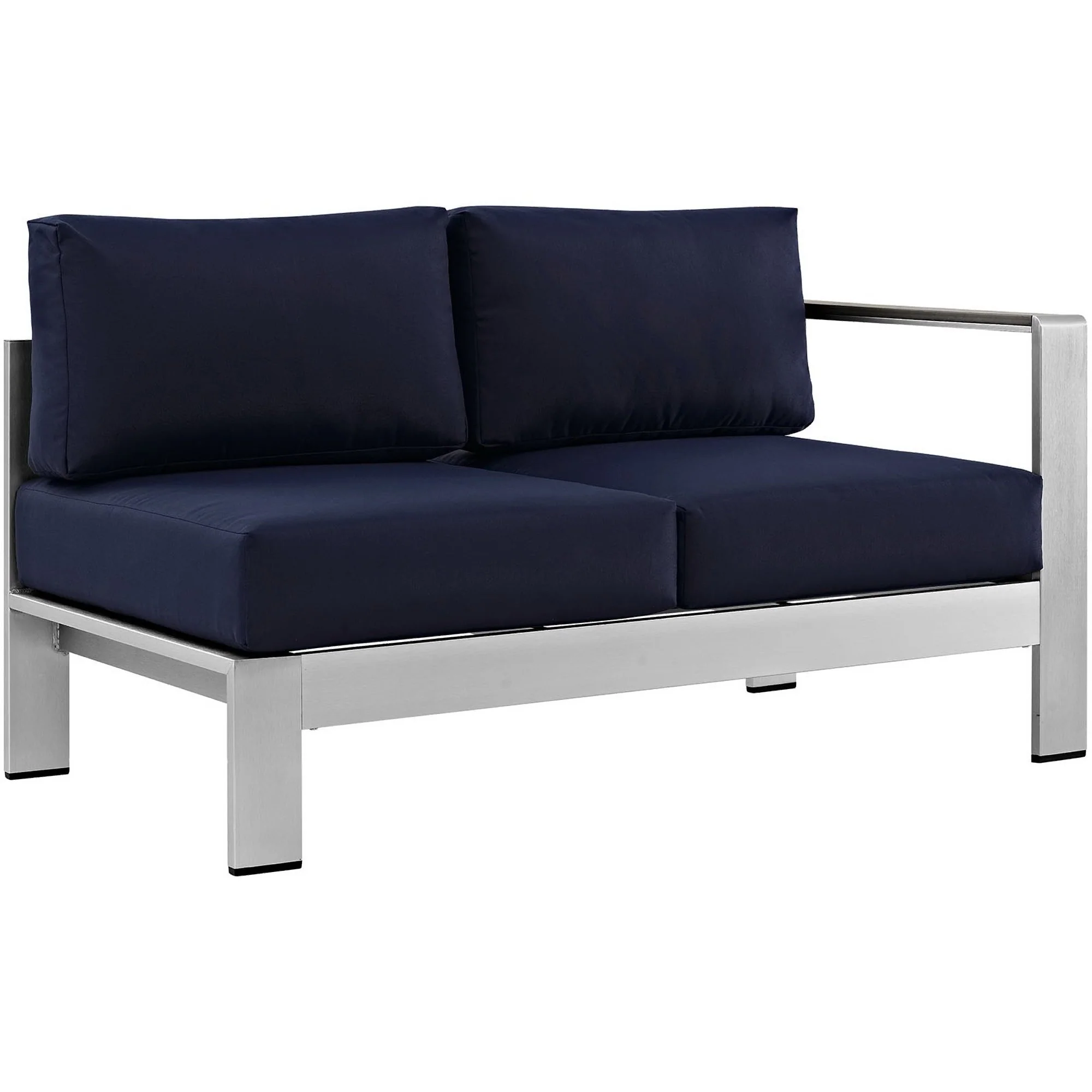 Shore 5 Piece Outdoor Patio Aluminum Sectional Sofa Set by Modway - Image 12