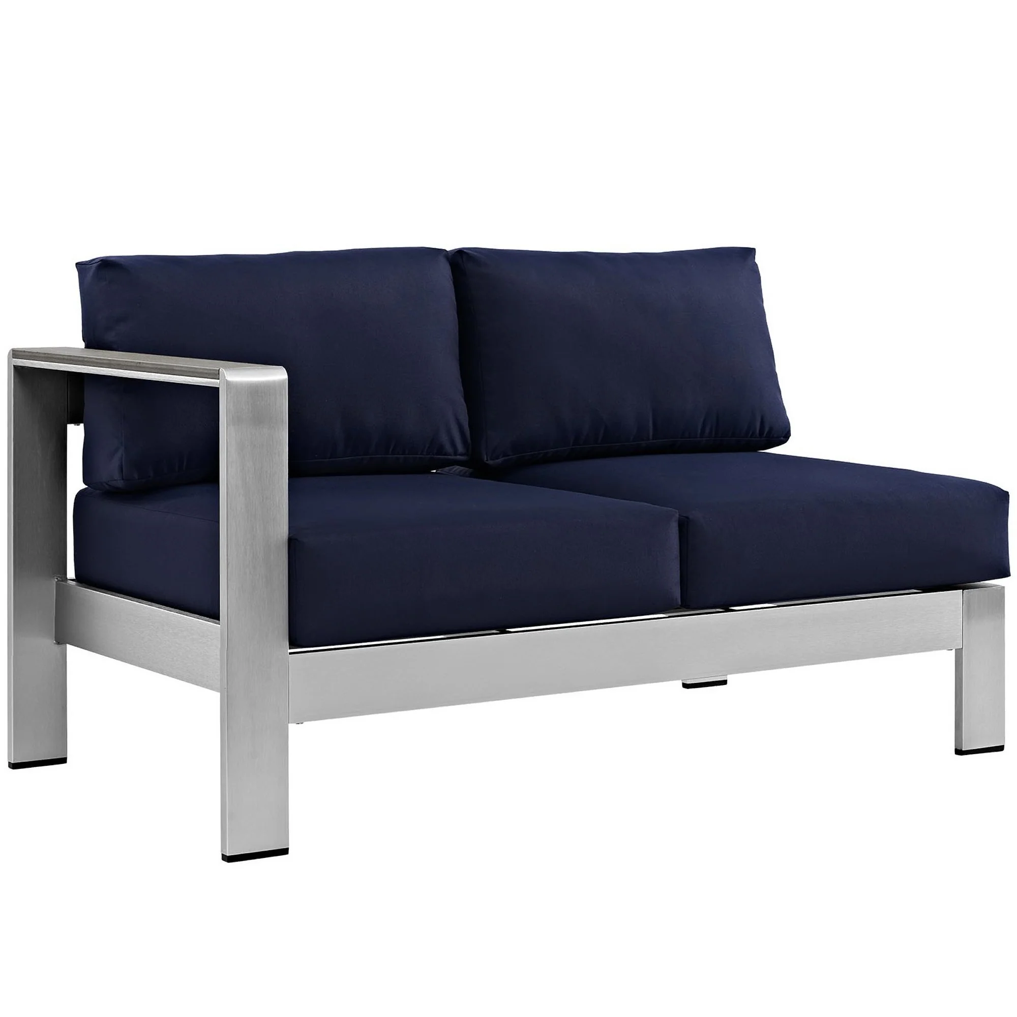 Shore 5 Piece Outdoor Patio Aluminum Sectional Sofa Set by Modway - Image 13