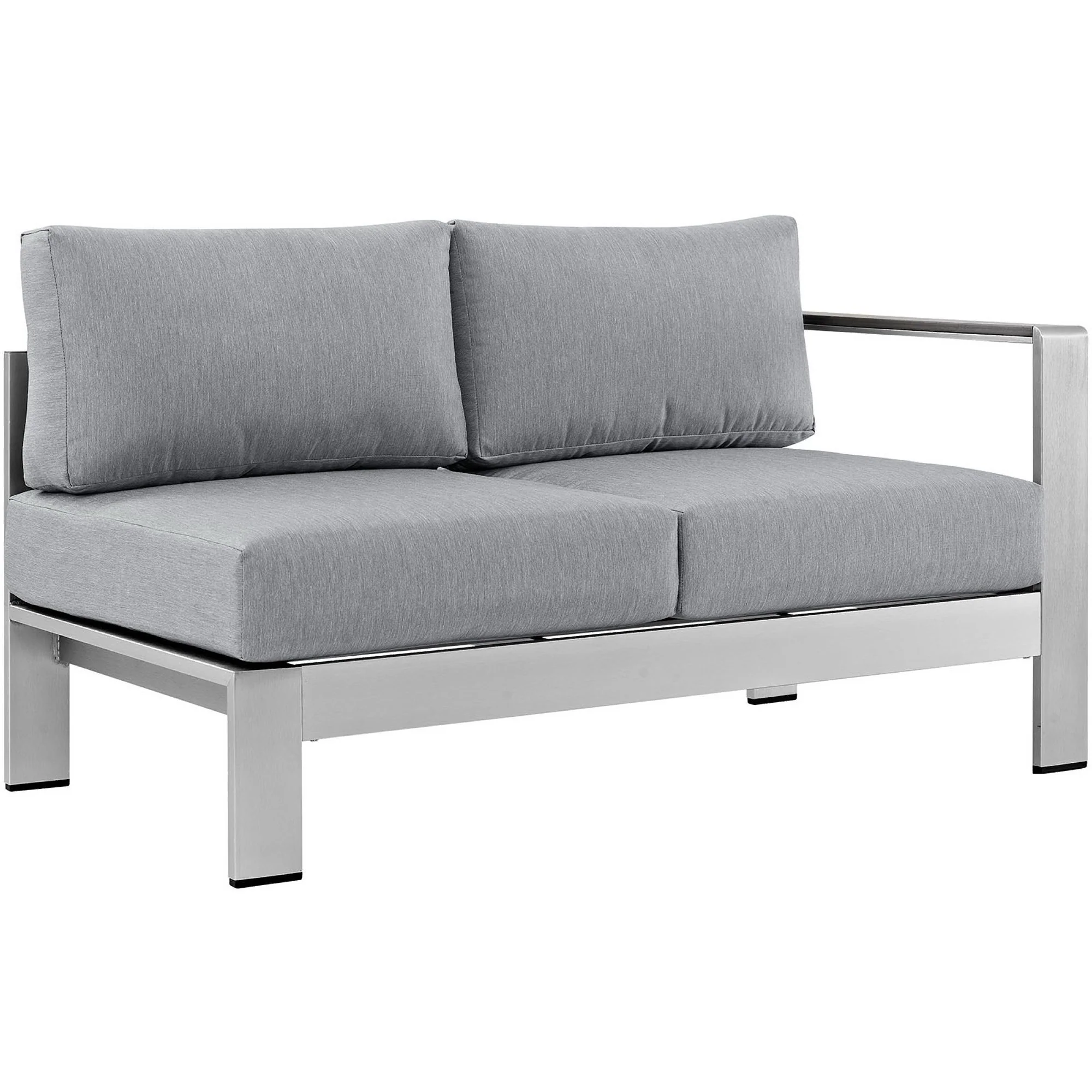 Shore 5 Piece Outdoor Patio Aluminum Sectional Sofa Set by Modway - Image 3