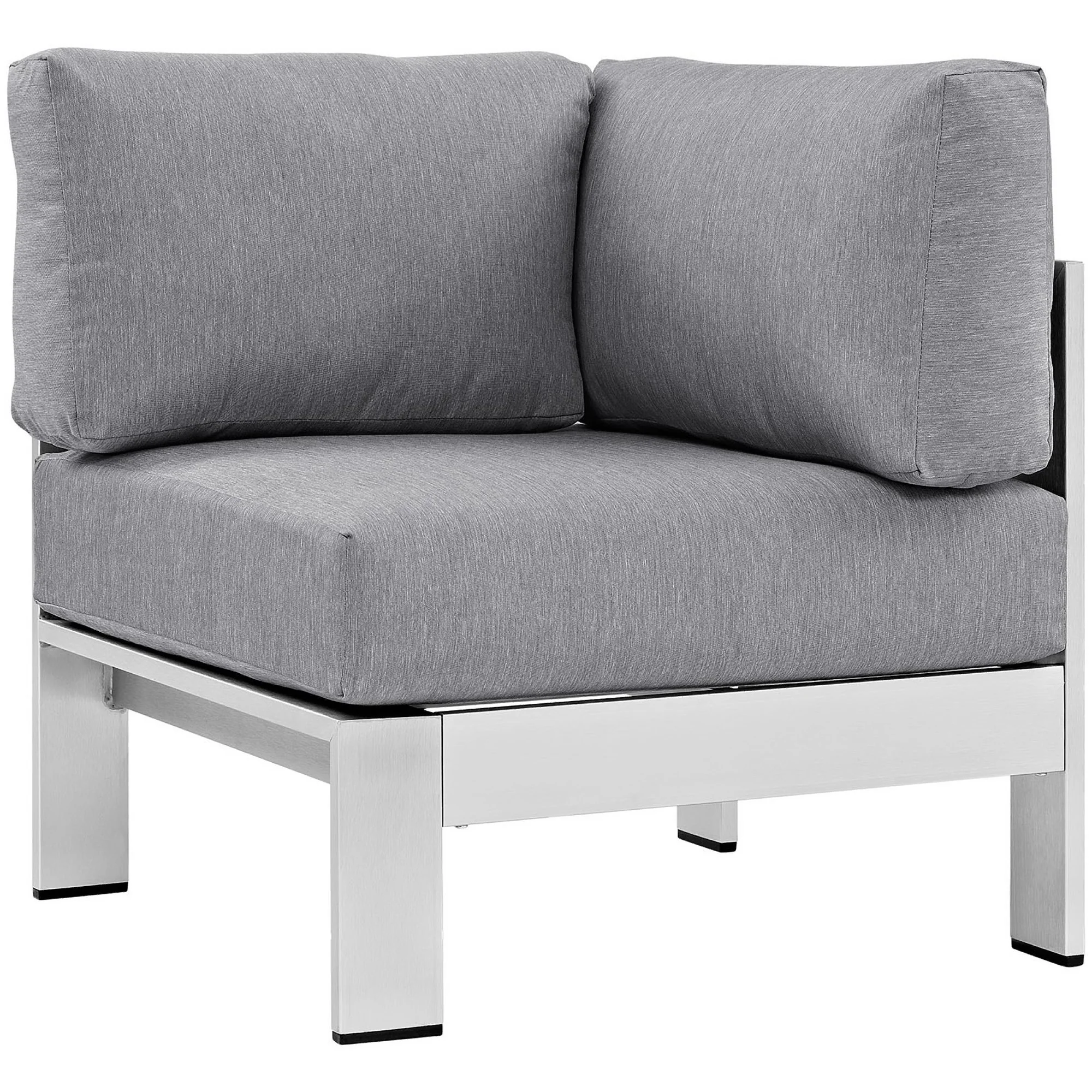 Shore 5 Piece Outdoor Patio Aluminum Sectional Sofa Set by Modway - Image 5