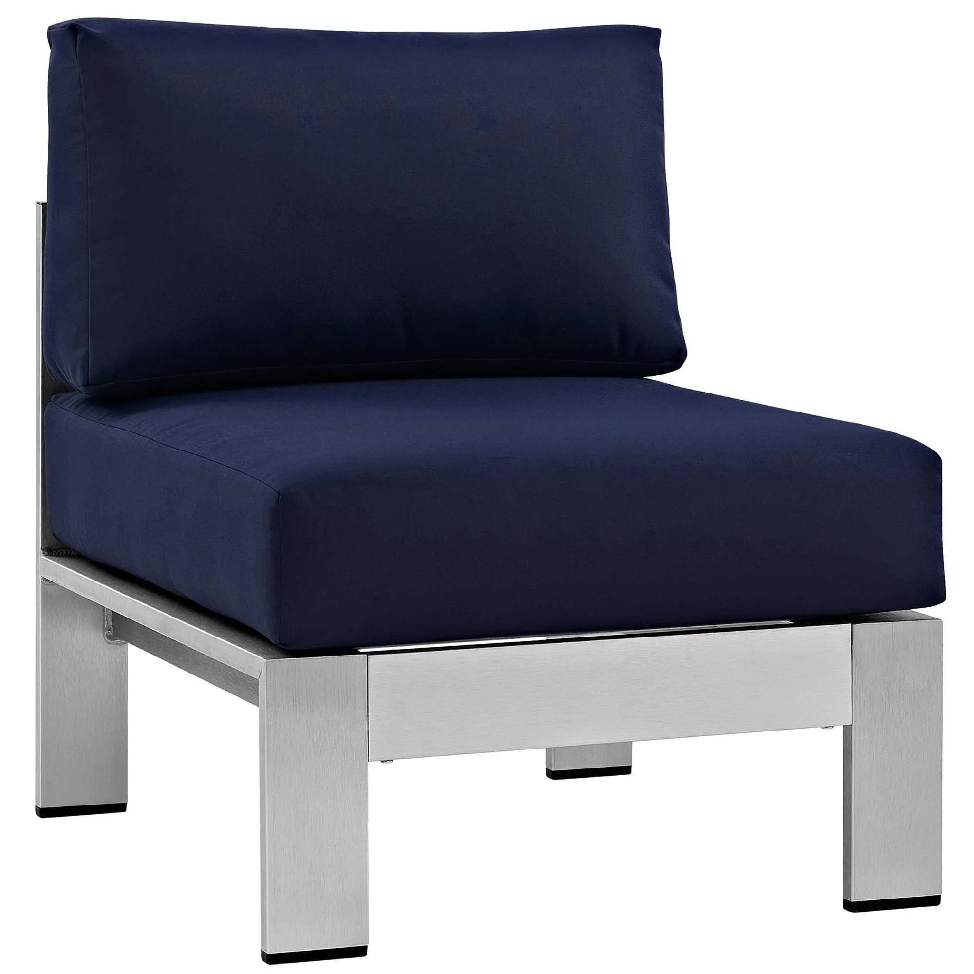 Shore 5 Piece Outdoor Patio Aluminum Sectional Sofa Set by Modway - Image 9