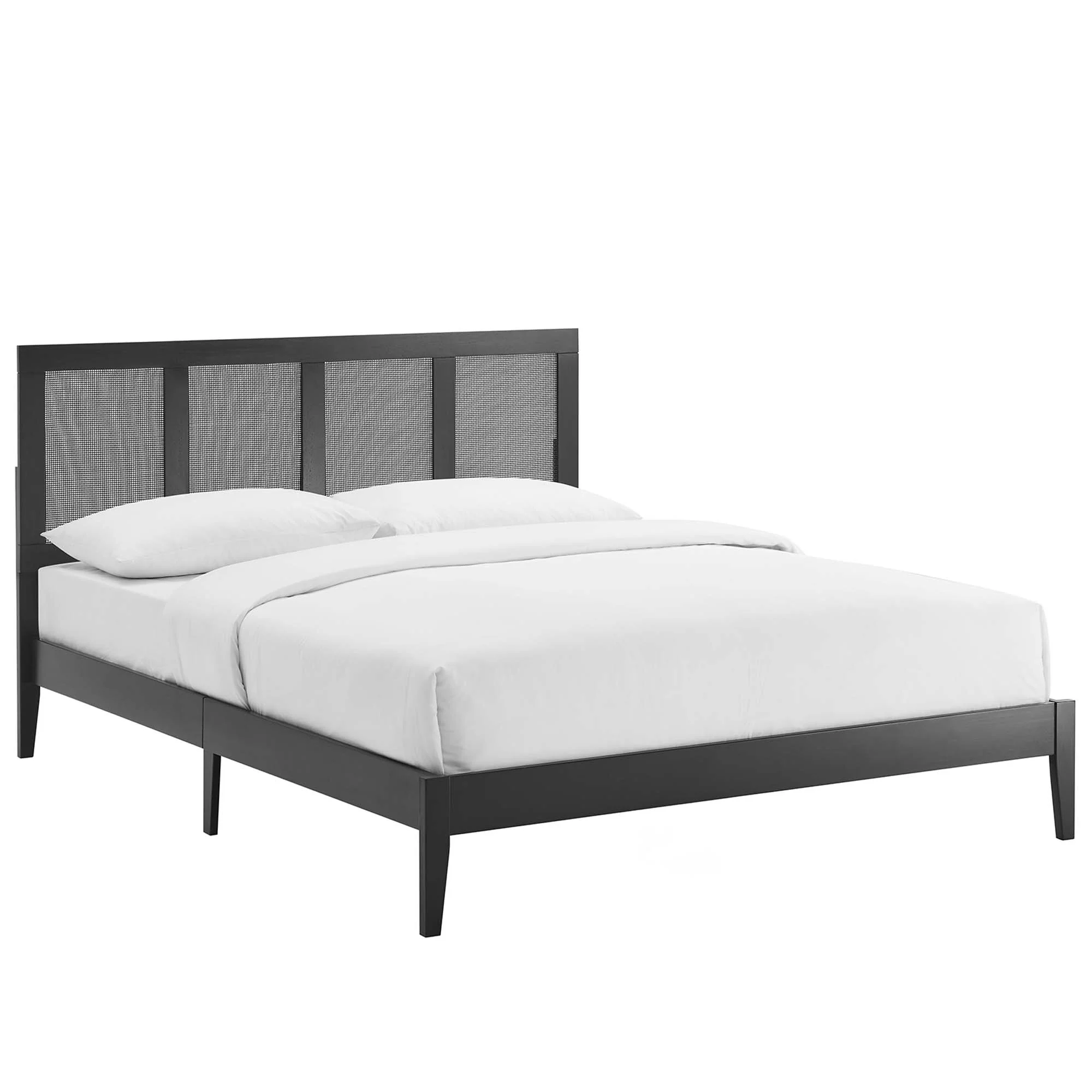 Sirocco Rattan and Wood King Platform Bed by Modway - Image 14