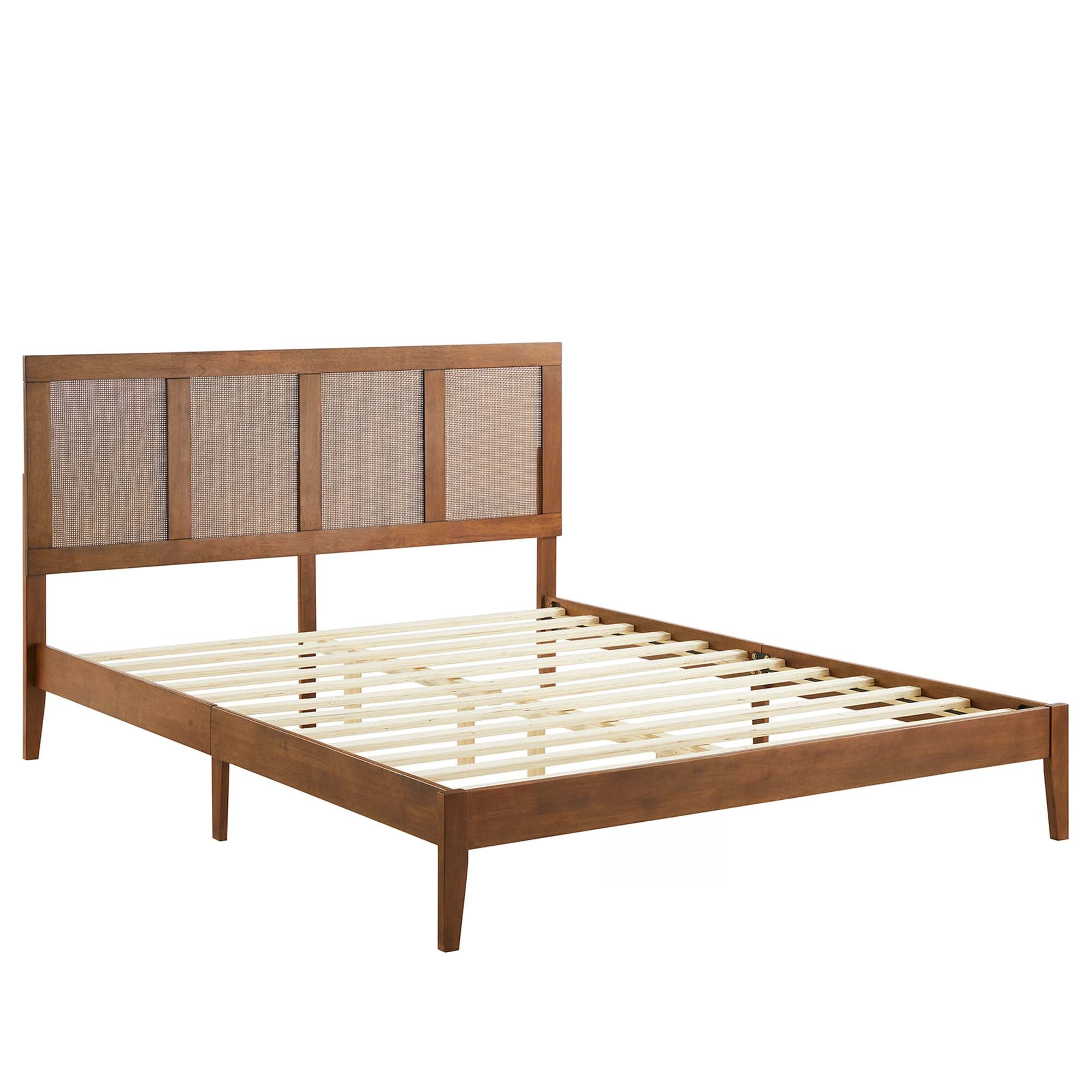 Sirocco Rattan and Wood King Platform Bed by Modway - Image 4