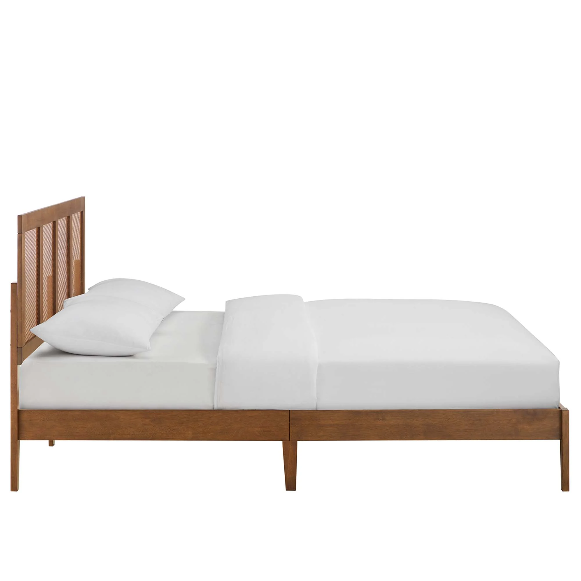 Sirocco Rattan and Wood Queen Platform Bed by Modway - Image 5