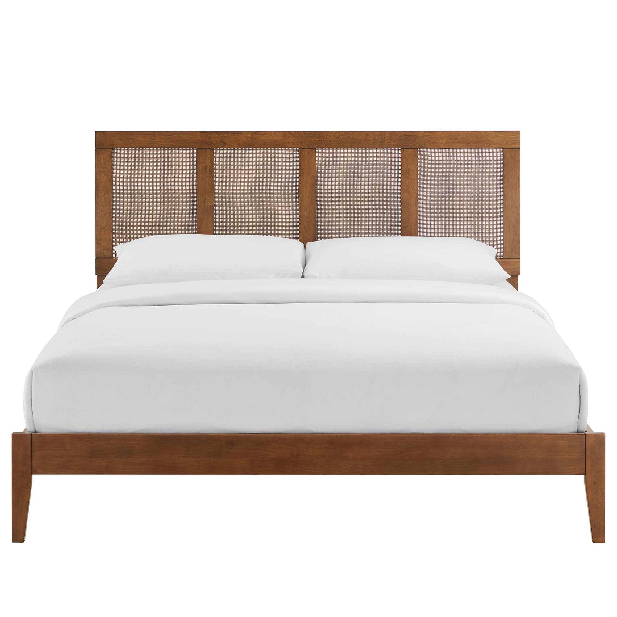 Sirocco Rattan and Wood Queen Platform Bed by Modway - Image 6