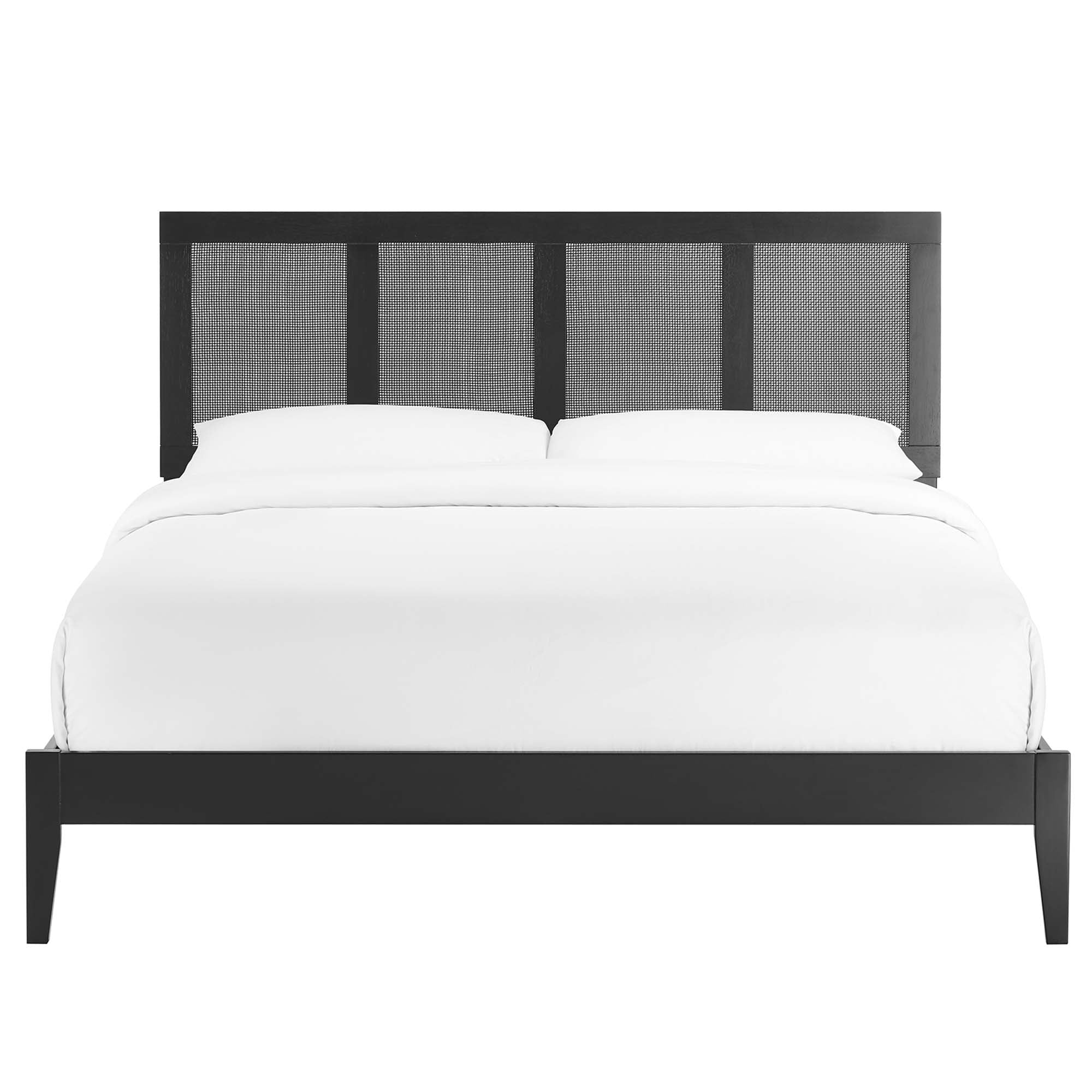 Sirocco Rattan and Wood Queen Platform Bed by Modway - Image 9