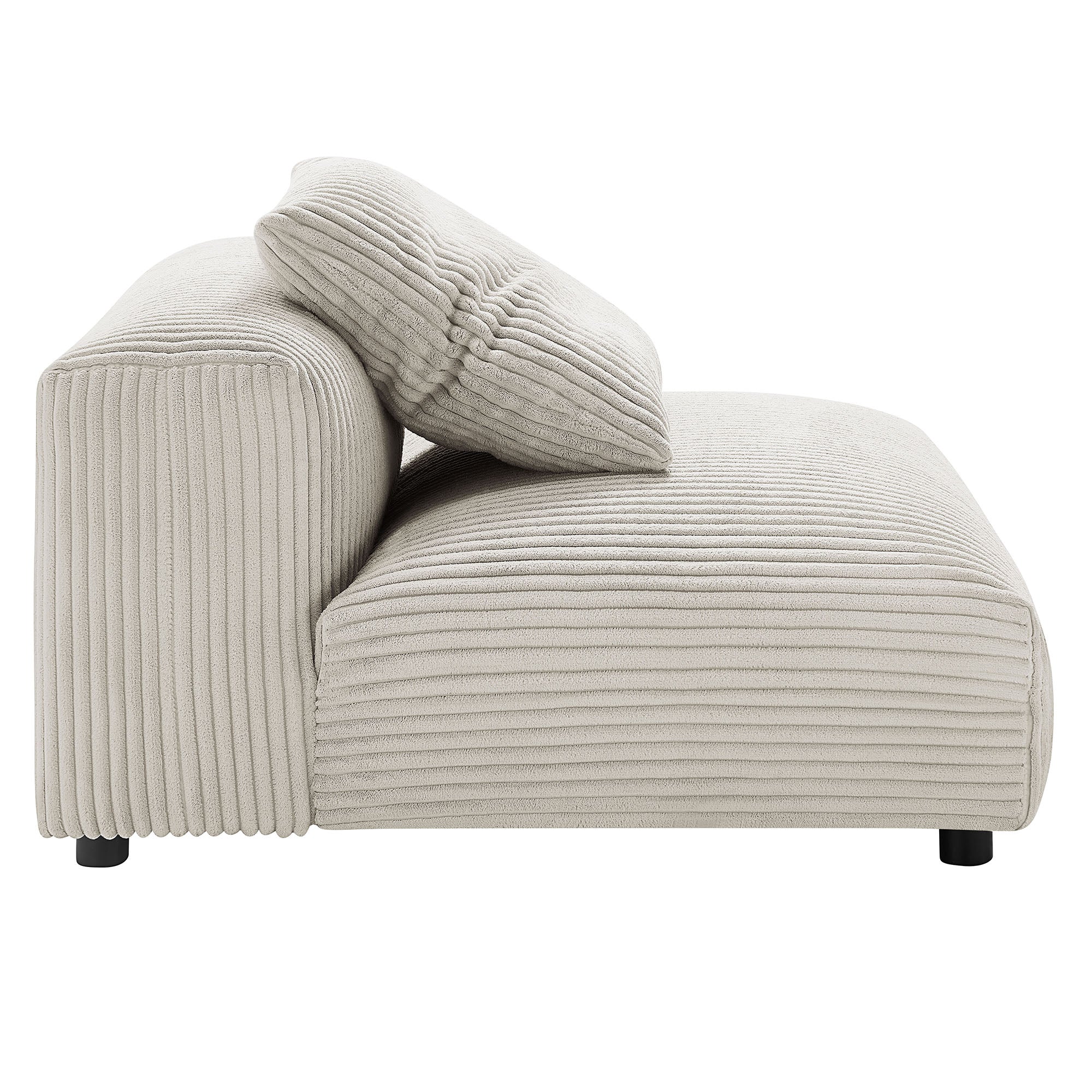 Solace Modular Corduroy Upholstered Armless Chair - Image 11