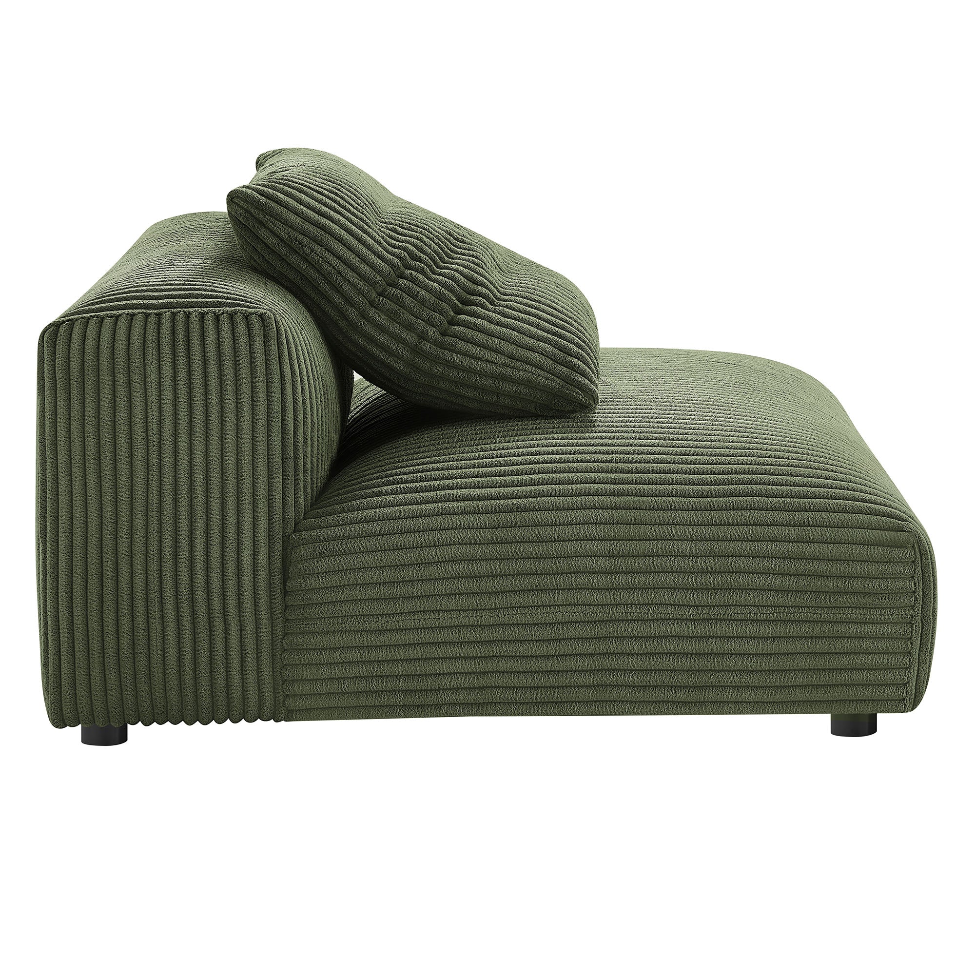 Solace Modular Corduroy Upholstered Armless Chair - Image 4