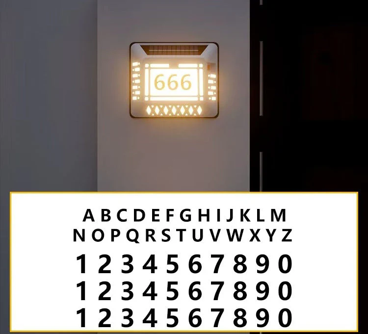 Solar LED Address Sign – Waterproof House Number Plaque, Customizable Numbers & Letters, Auto Dusk-to-Dawn Light, 8.1 x 6.9 Inches - Image 7