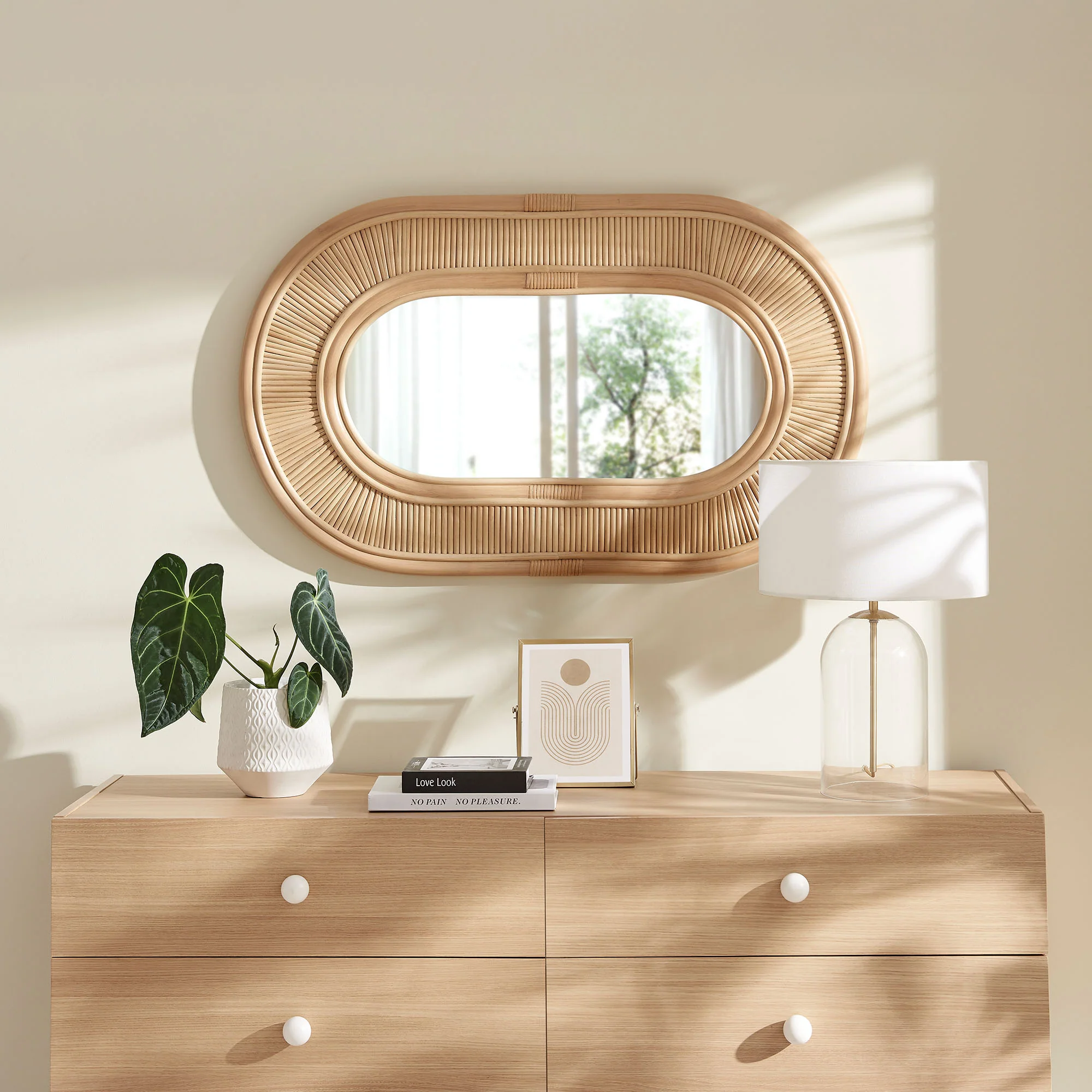 Sovana Oval Rattan Wall Mirror by Modway - Image 7