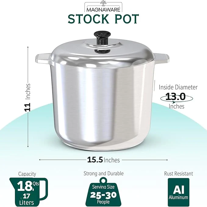 Stock Pot with Lid 14 Quarts - Image 4