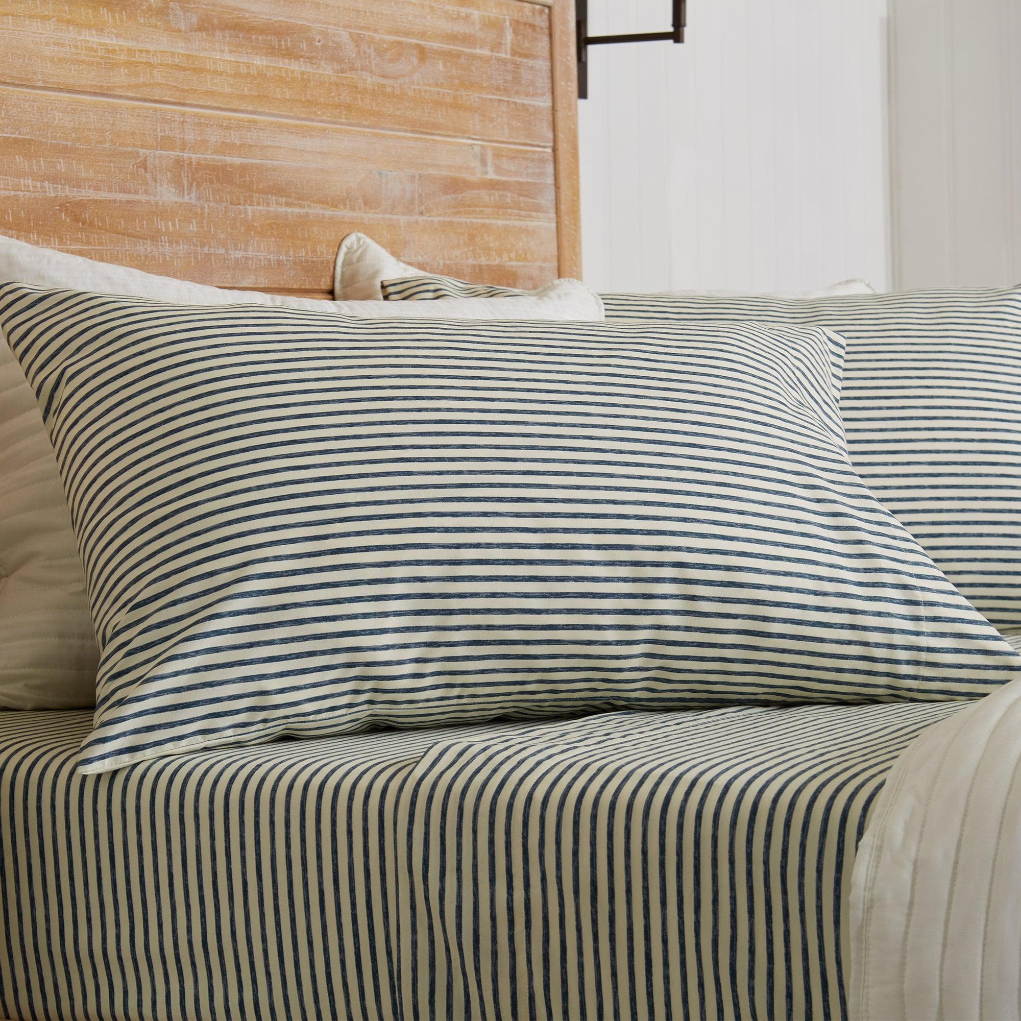 Striped Microfiber Sheet Set - Evette Collection - Image 3