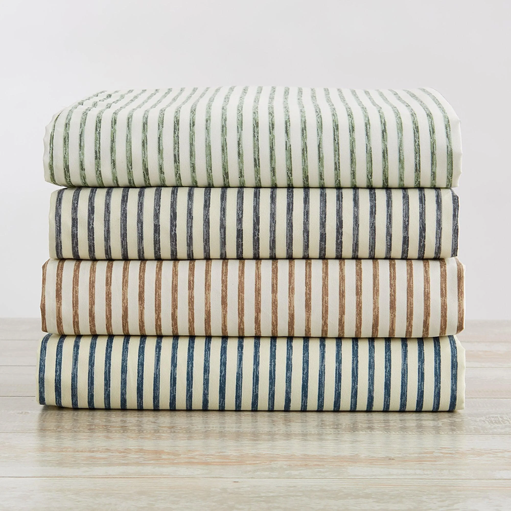 Striped Microfiber Sheet Set - Evette Collection - Image 7