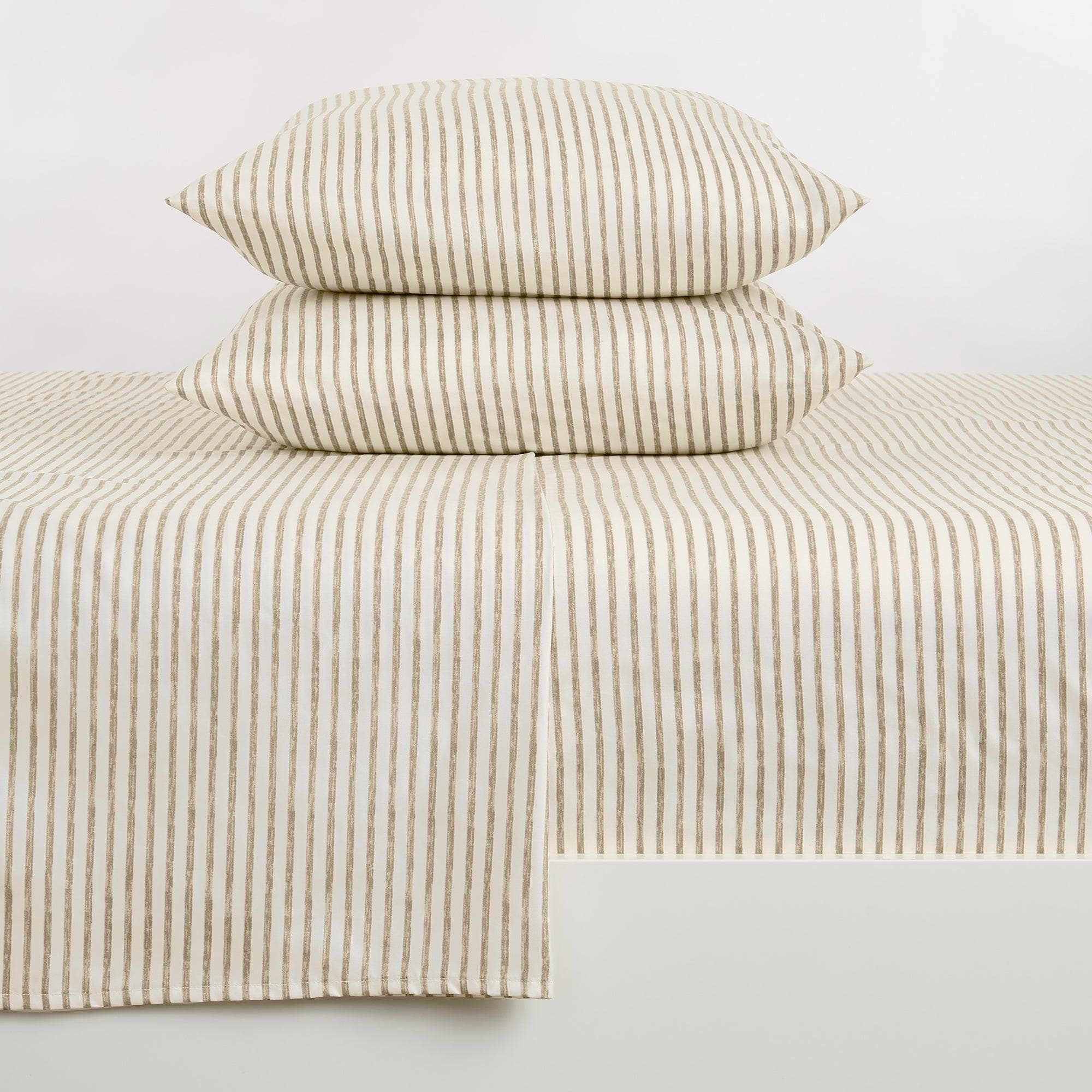 Striped Microfiber Sheet Set - Evette Collection - Image 9