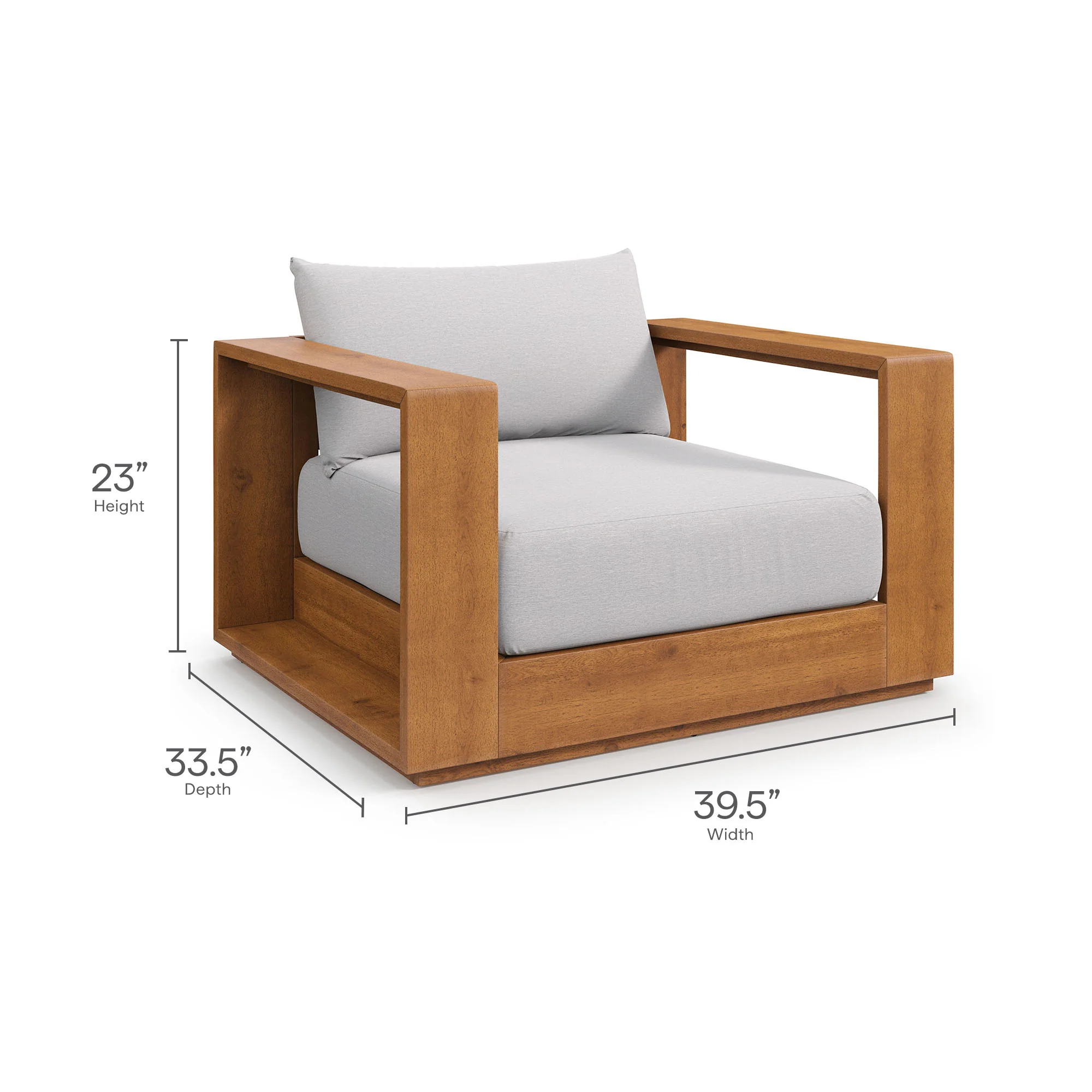 Tahoe 5-Piece Outdoor Patio Acacia Wood Furniture Set by Modway - Image 4