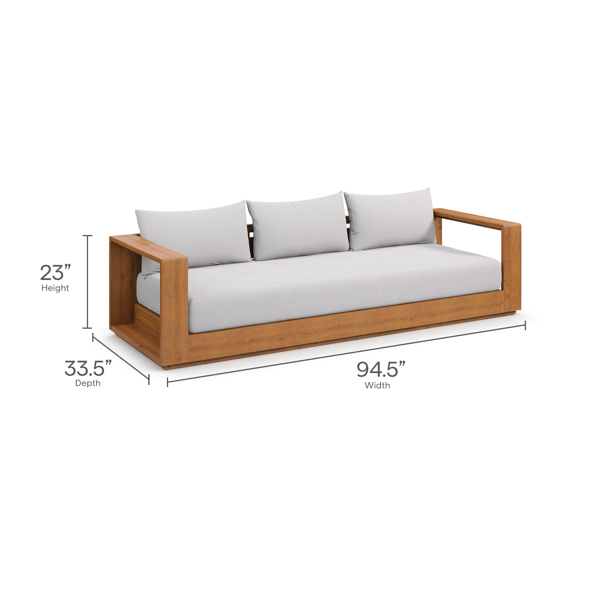 Tahoe 5-Piece Outdoor Patio Acacia Wood Furniture Set by Modway - Image 5