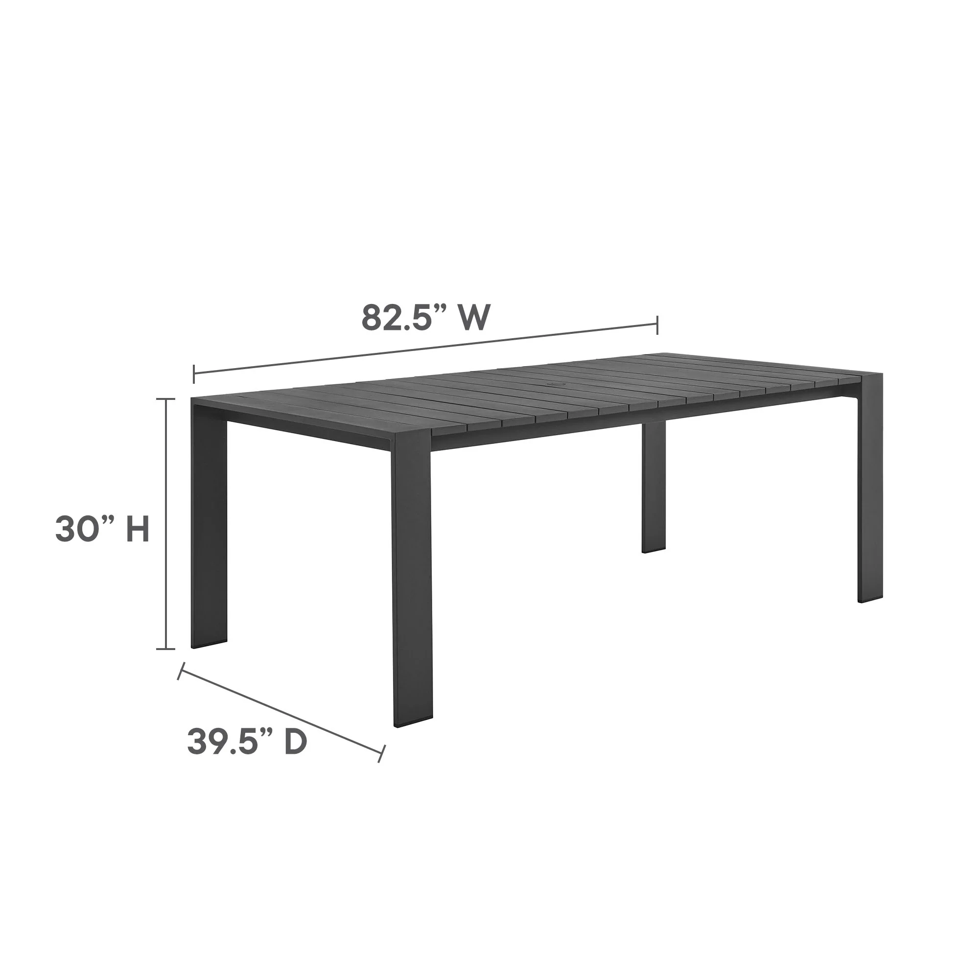 Tahoe 9-Piece Outdoor Patio Aluminum Dining Set by Modway - Image 16