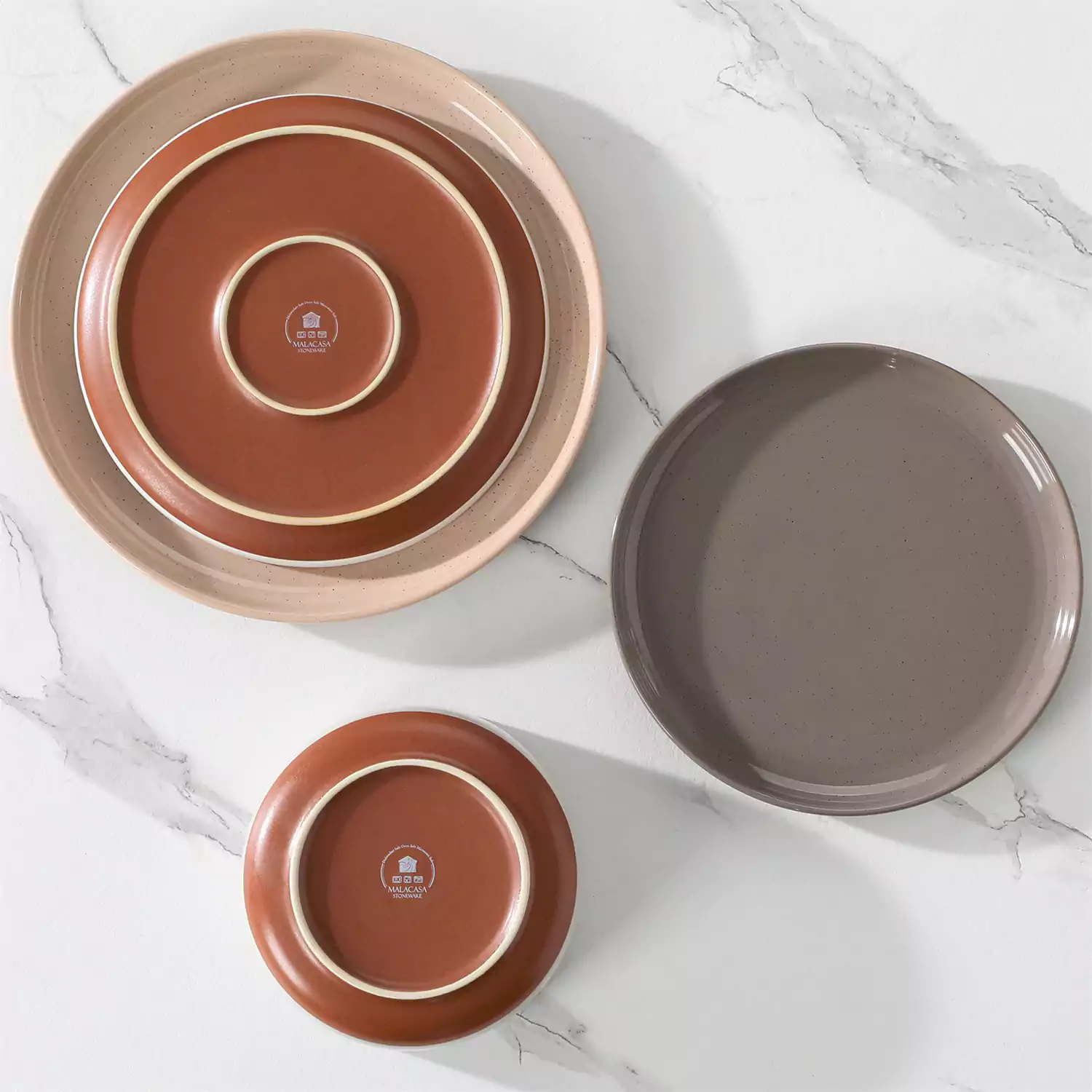 Tara Multicolor 12-Piece Stoneware Dinnerware Set - Image 10