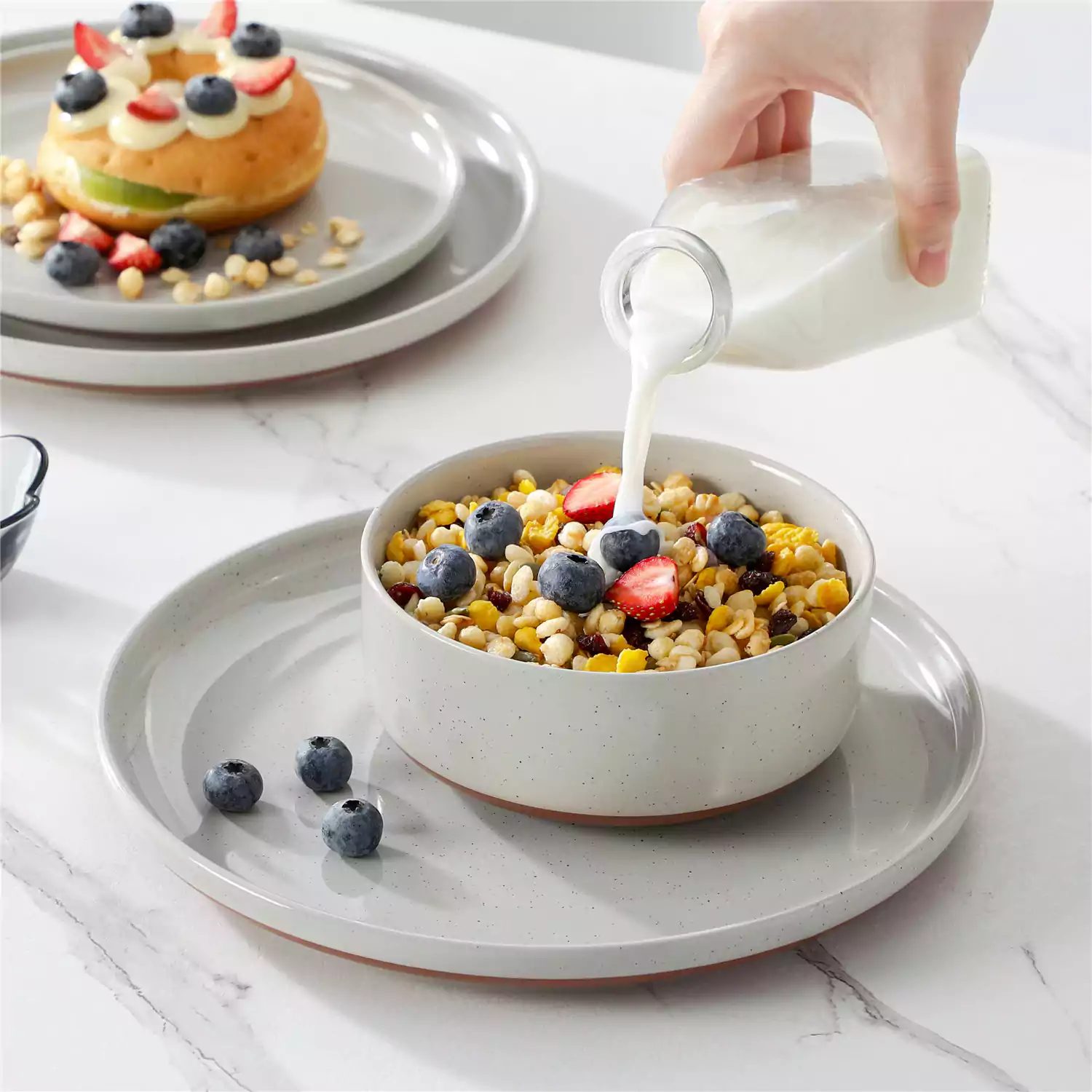 Tara Multicolor 12-Piece Stoneware Dinnerware Set - Image 16
