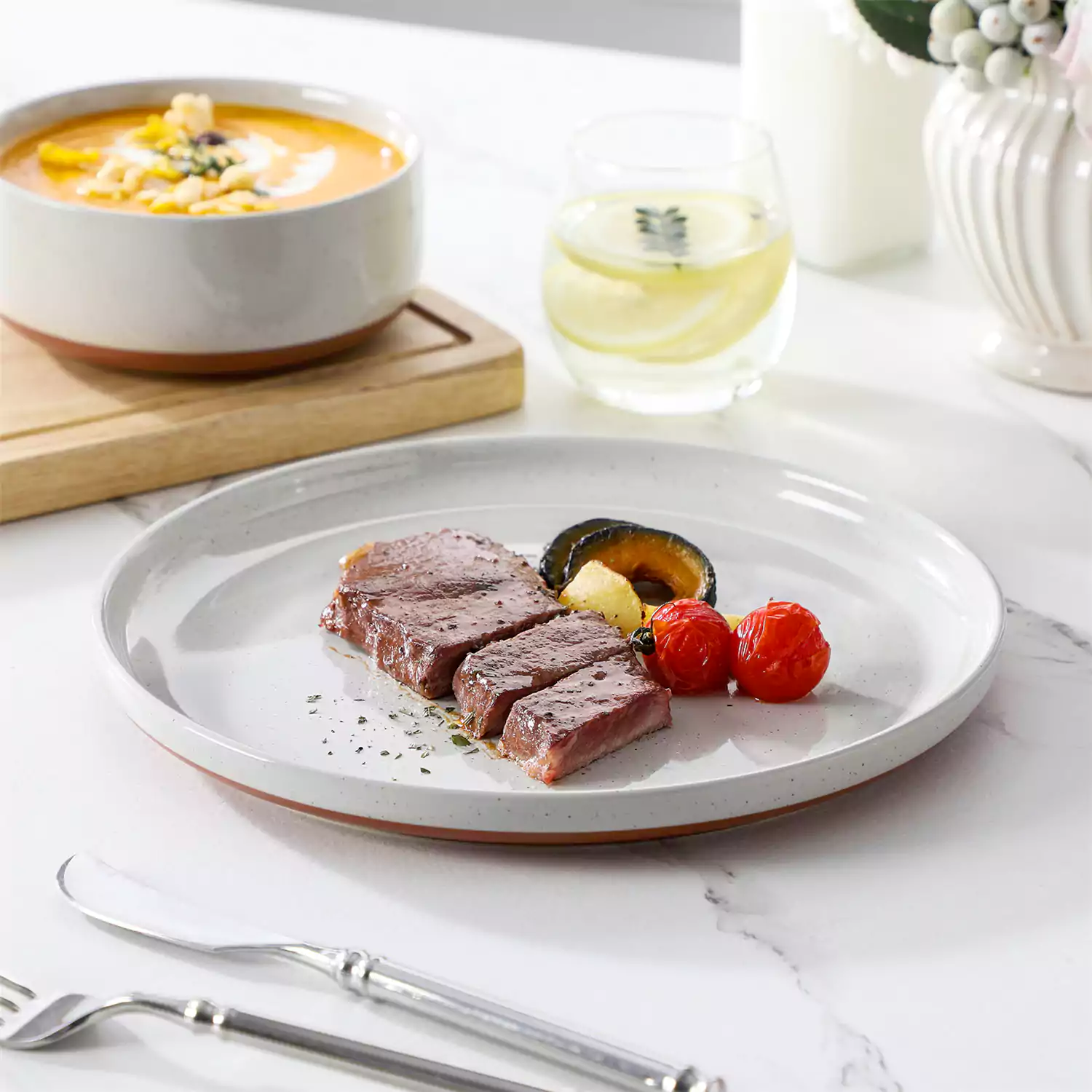 Tara Multicolor 12-Piece Stoneware Dinnerware Set - Image 17