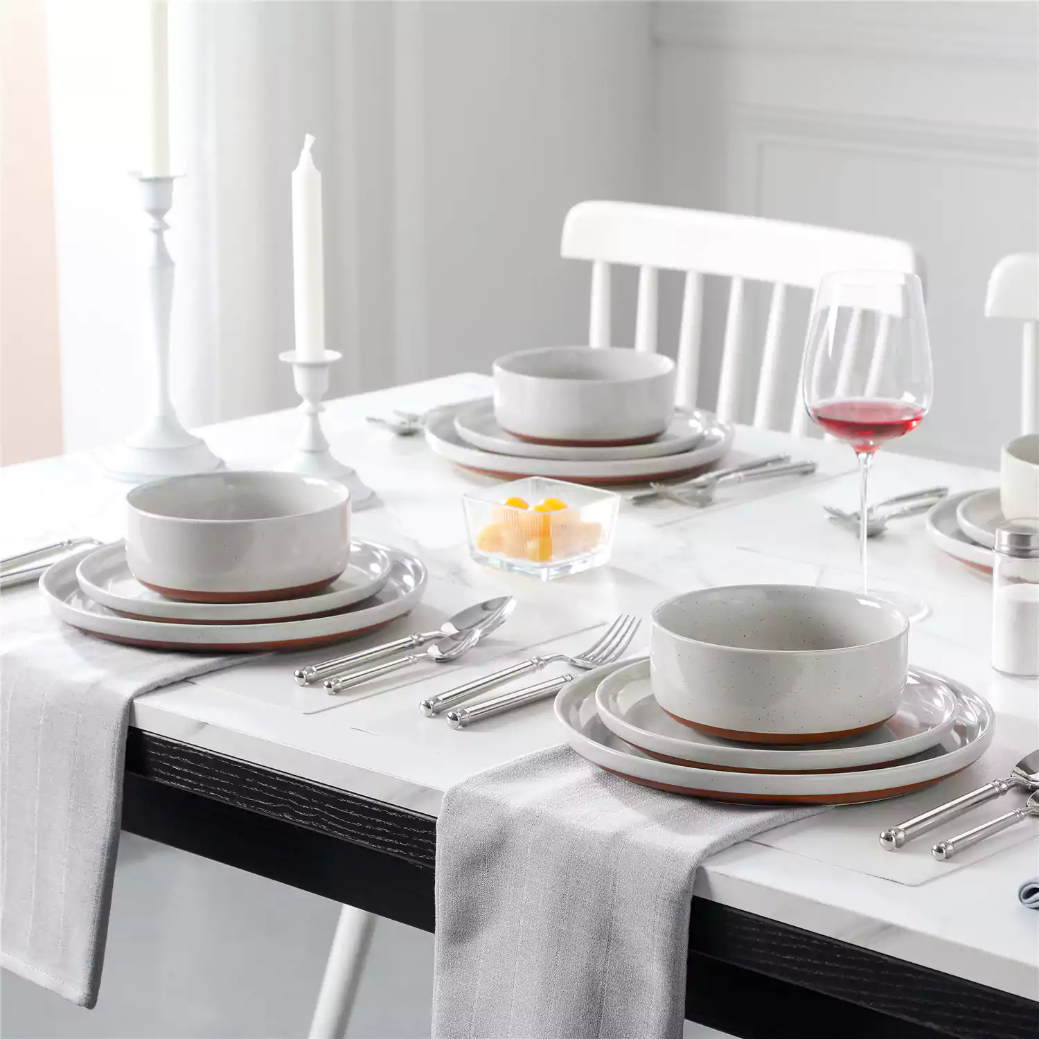 Tara Multicolor 12-Piece Stoneware Dinnerware Set - Image 18