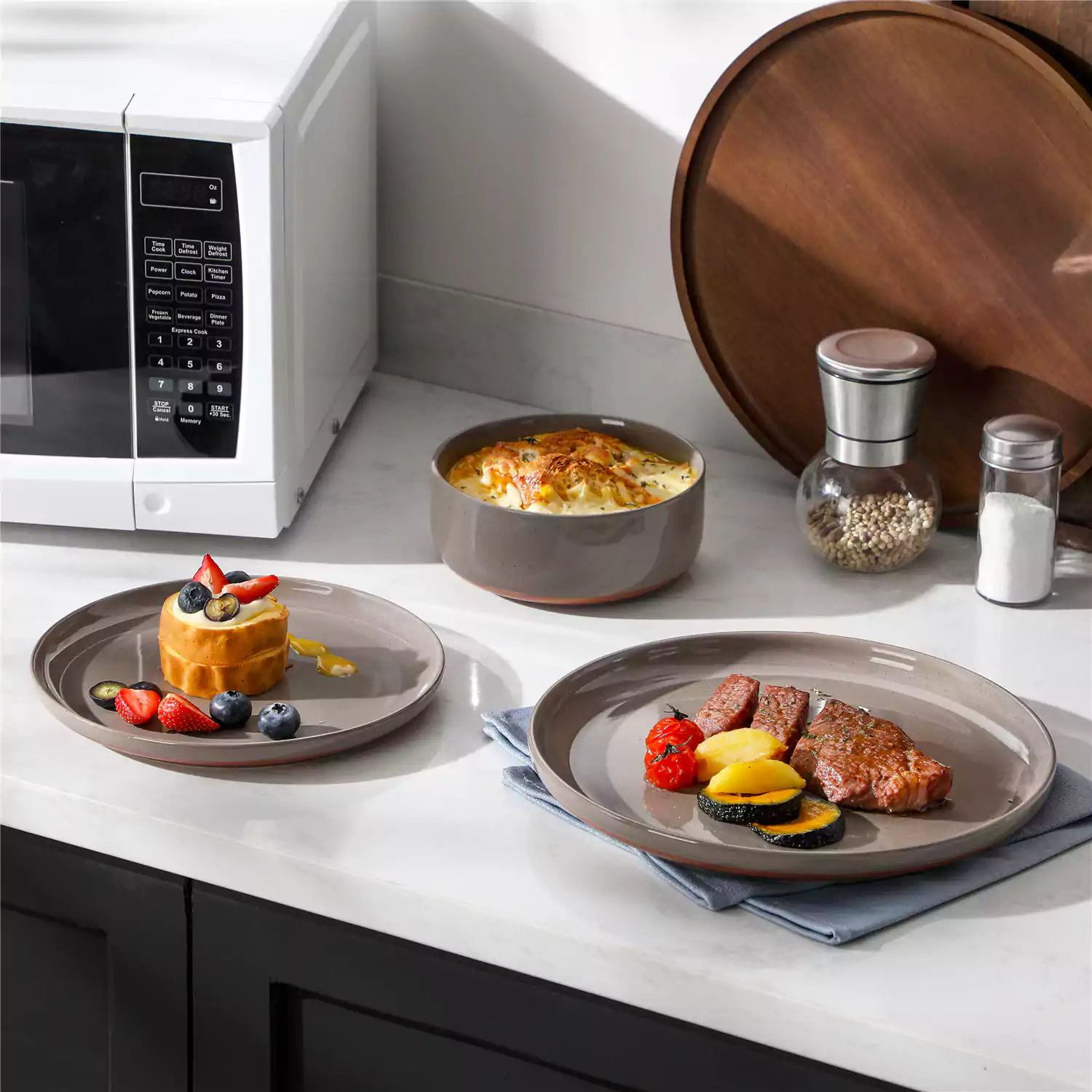 Tara Multicolor 12-Piece Stoneware Dinnerware Set - Image 24