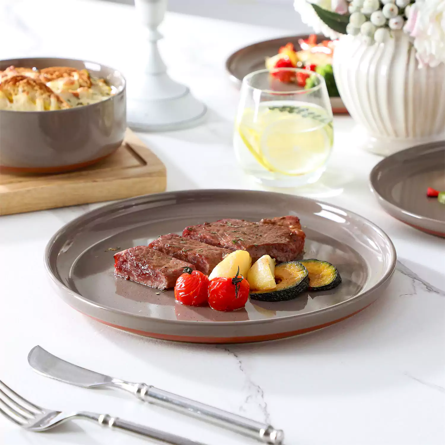 Tara Multicolor 12-Piece Stoneware Dinnerware Set - Image 28