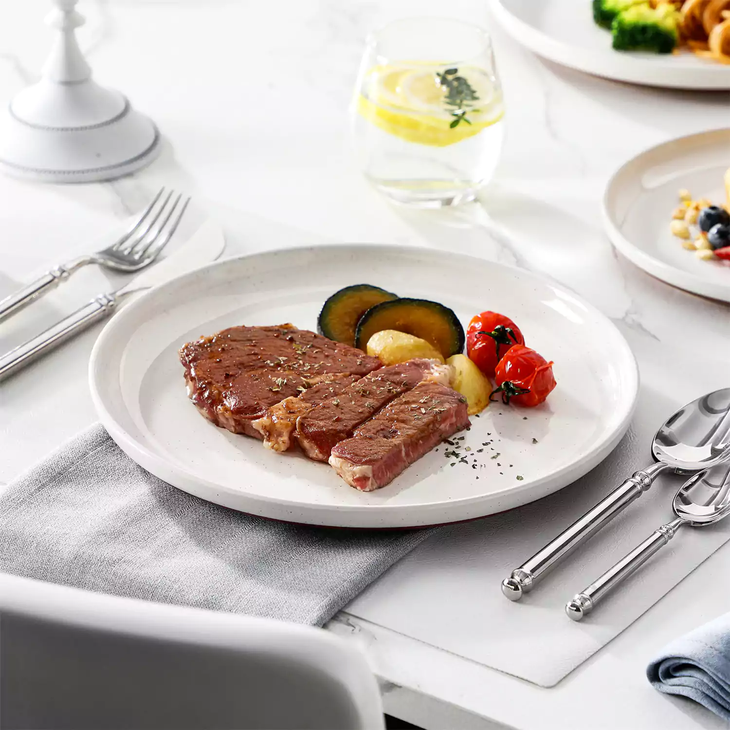 Tara Multicolor 12-Piece Stoneware Dinnerware Set - Image 39