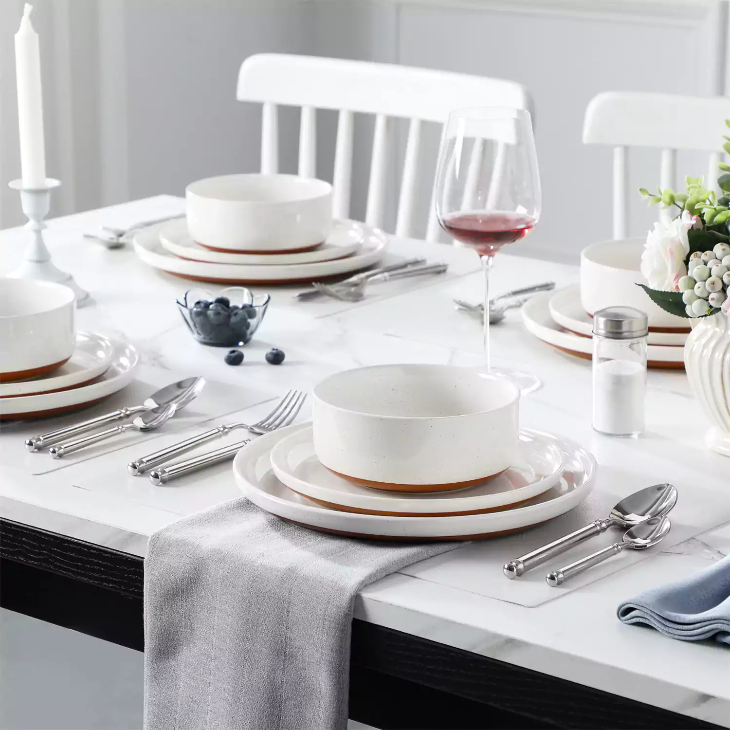 Tara Multicolor 12-Piece Stoneware Dinnerware Set - Image 40