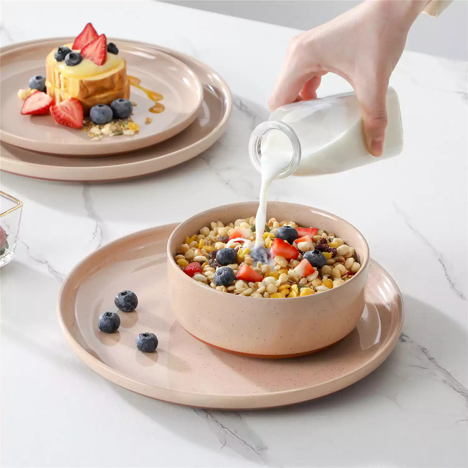 Tara Multicolor 12-Piece Stoneware Dinnerware Set - Image 49