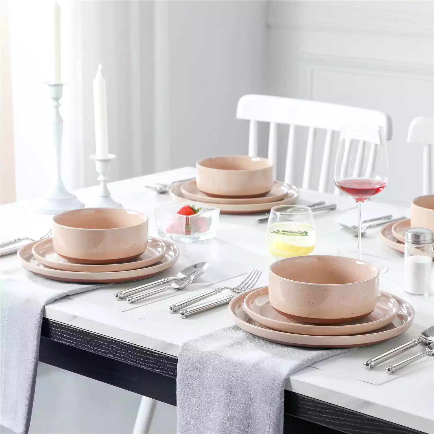 Tara Multicolor 12-Piece Stoneware Dinnerware Set - Image 51