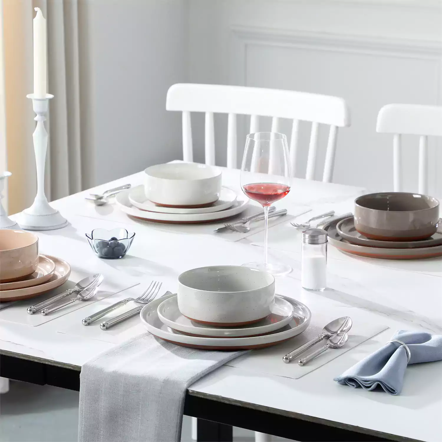 Tara Multicolor 12-Piece Stoneware Dinnerware Set - Image 7