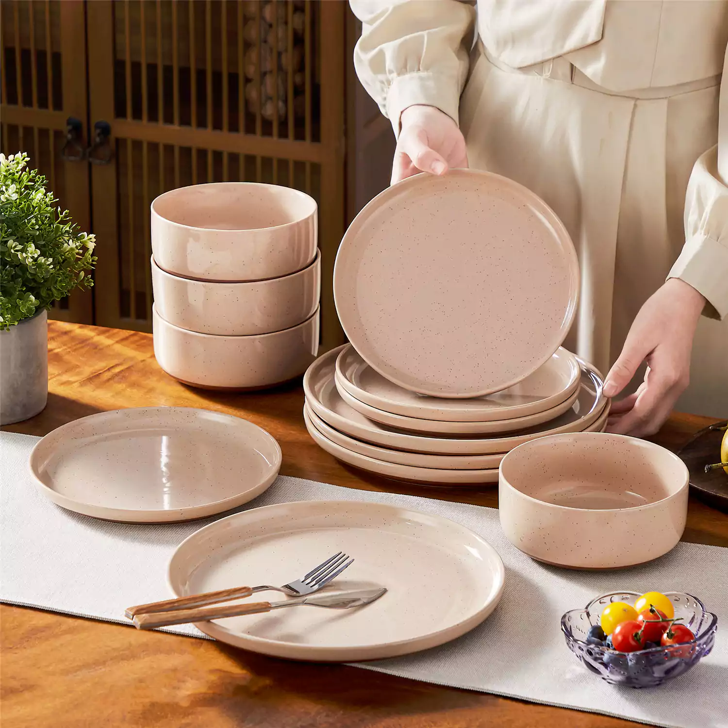Tara Multicolor 24 Piece Dinnerware Set for 8 - Image 19