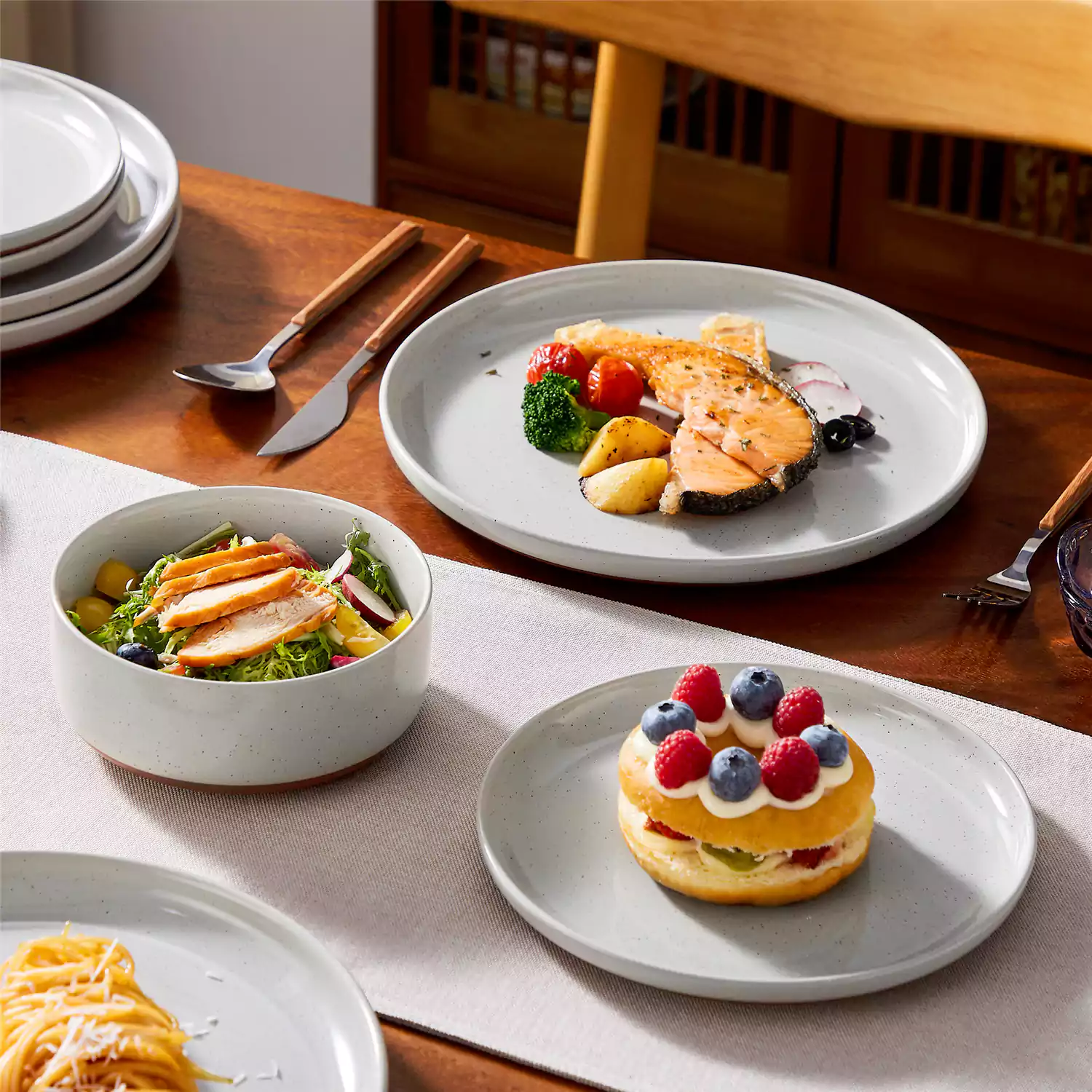 Tara Multicolor 24 Piece Dinnerware Set for 8 - Image 30